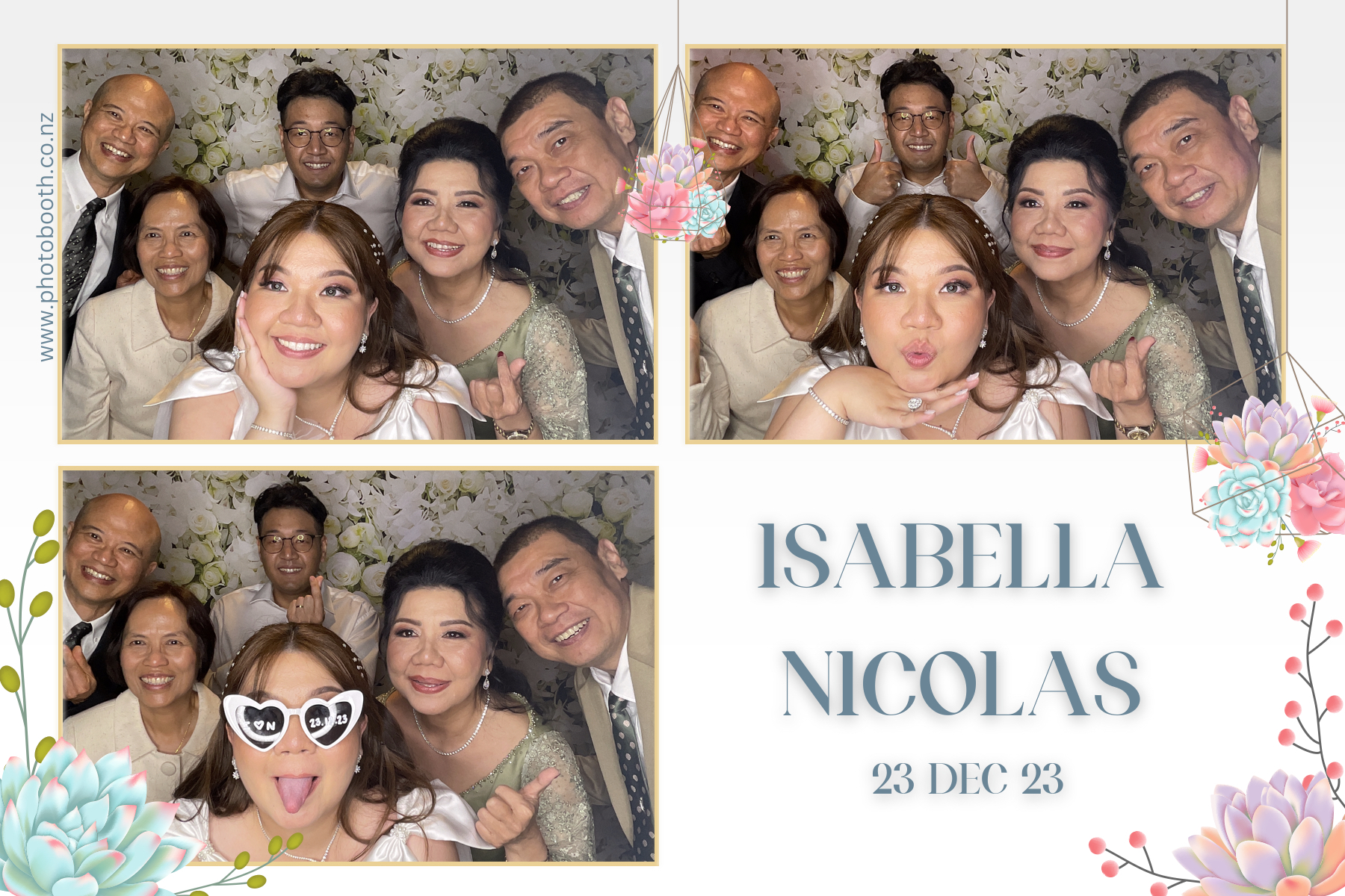 Isabella & Nicolas's Wedding | View more photos from the event at gallery.photobooth.co.nz/u/SelfieCentral/Isabella-Nicolass-Wedding