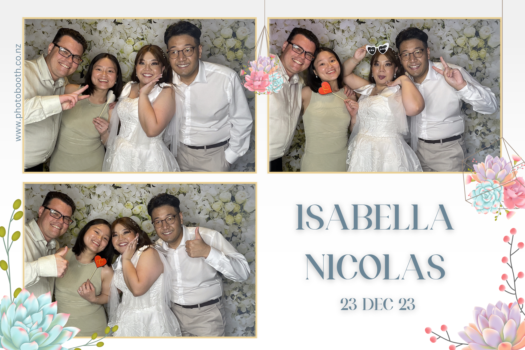 Isabella & Nicolas's Wedding | View more photos from the event at gallery.photobooth.co.nz/u/SelfieCentral/Isabella-Nicolass-Wedding
