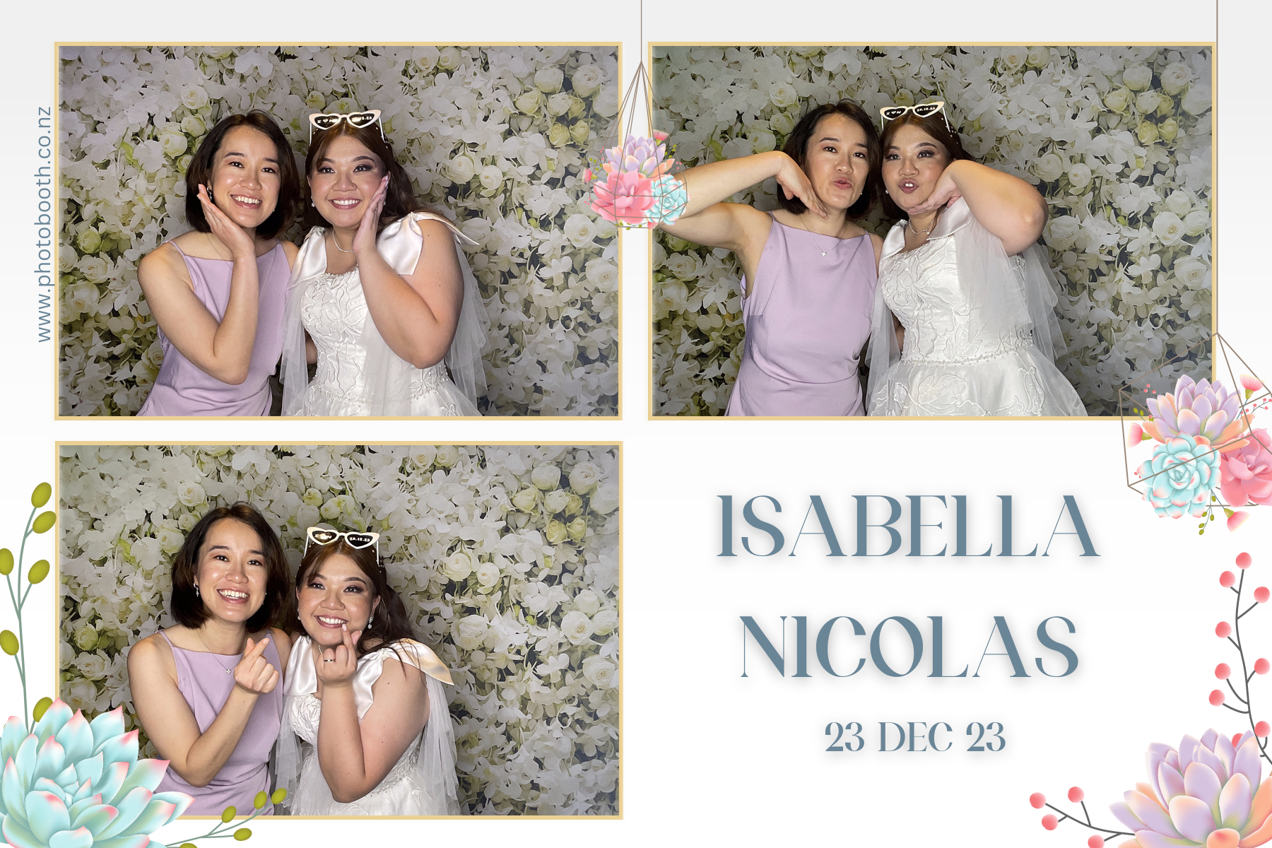 Isabella & Nicolas's Wedding | View more photos from the event at gallery.photobooth.co.nz/u/SelfieCentral/Isabella-Nicolass-Wedding