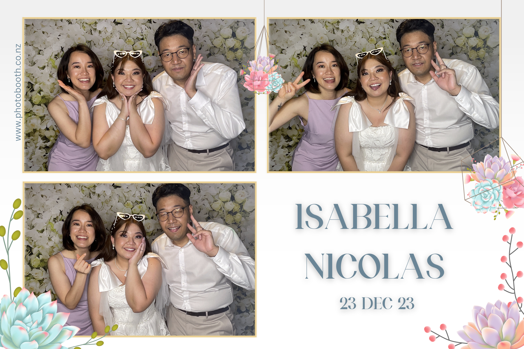Isabella & Nicolas's Wedding | View more photos from the event at gallery.photobooth.co.nz/u/SelfieCentral/Isabella-Nicolass-Wedding