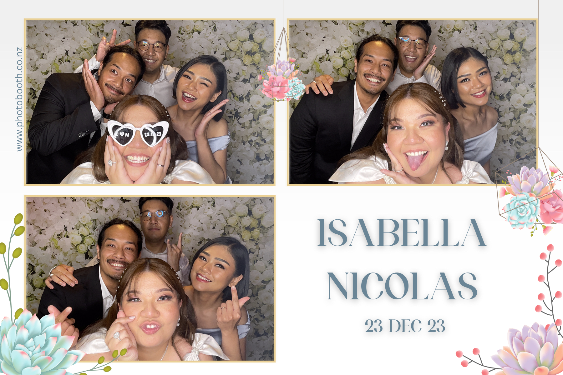 Isabella & Nicolas's Wedding | View more photos from the event at gallery.photobooth.co.nz/u/SelfieCentral/Isabella-Nicolass-Wedding
