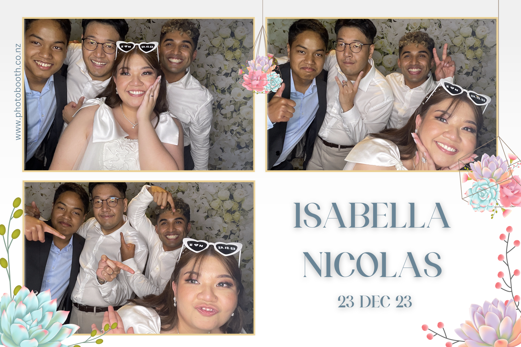 Isabella & Nicolas's Wedding | View more photos from the event at gallery.photobooth.co.nz/u/SelfieCentral/Isabella-Nicolass-Wedding