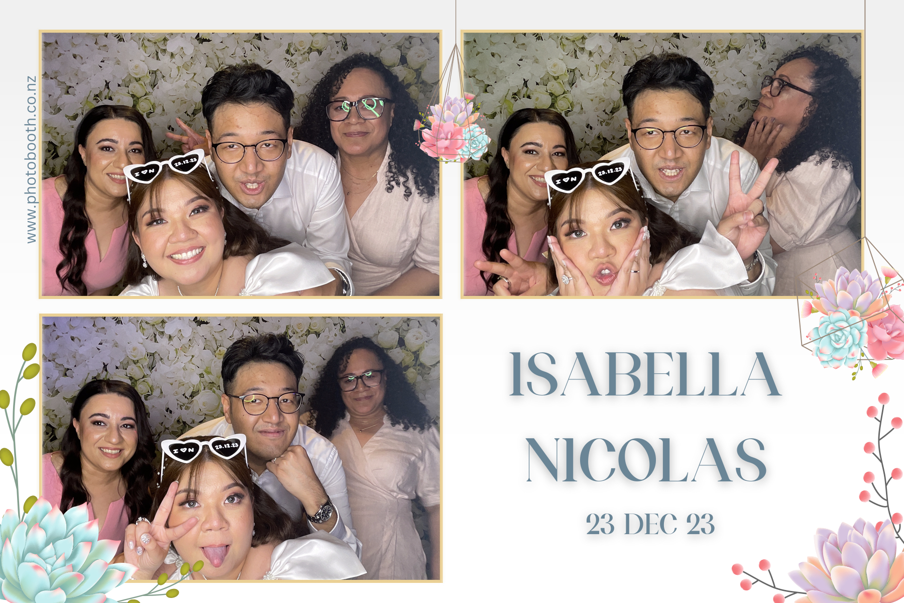 Isabella & Nicolas's Wedding | View more photos from the event at gallery.photobooth.co.nz/u/SelfieCentral/Isabella-Nicolass-Wedding