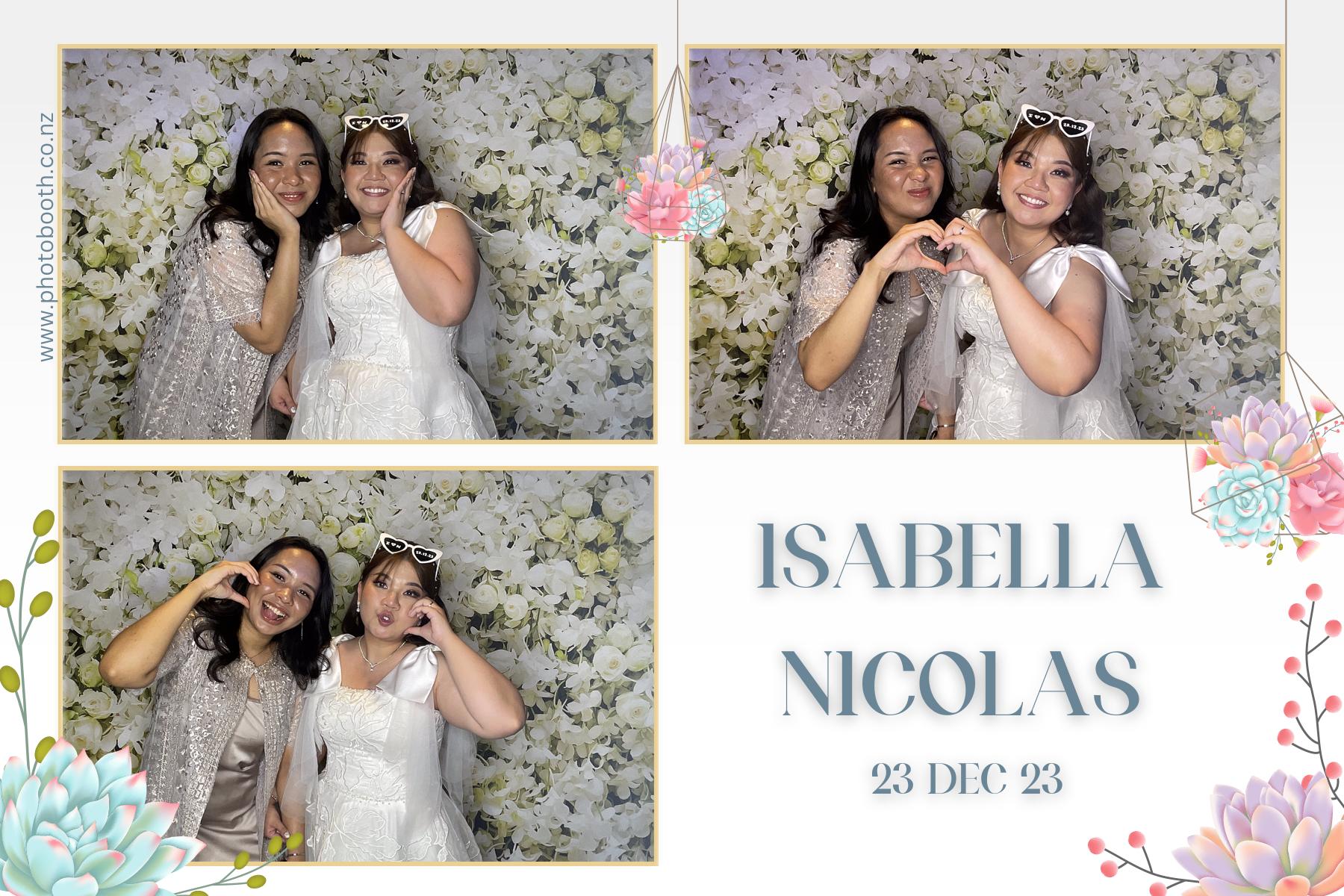 Isabella & Nicolas's Wedding | View more photos from the event at gallery.photobooth.co.nz/u/SelfieCentral/Isabella-Nicolass-Wedding