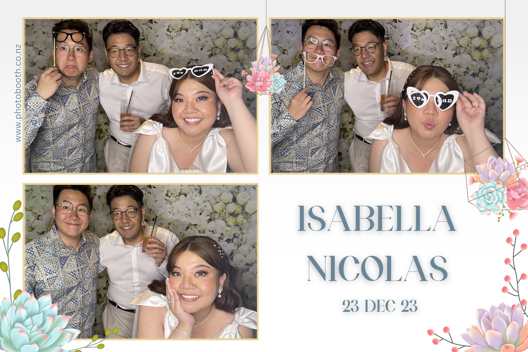 Isabella & Nicolas's Wedding | View more photos from the event at gallery.photobooth.co.nz/u/SelfieCentral/Isabella-Nicolass-Wedding