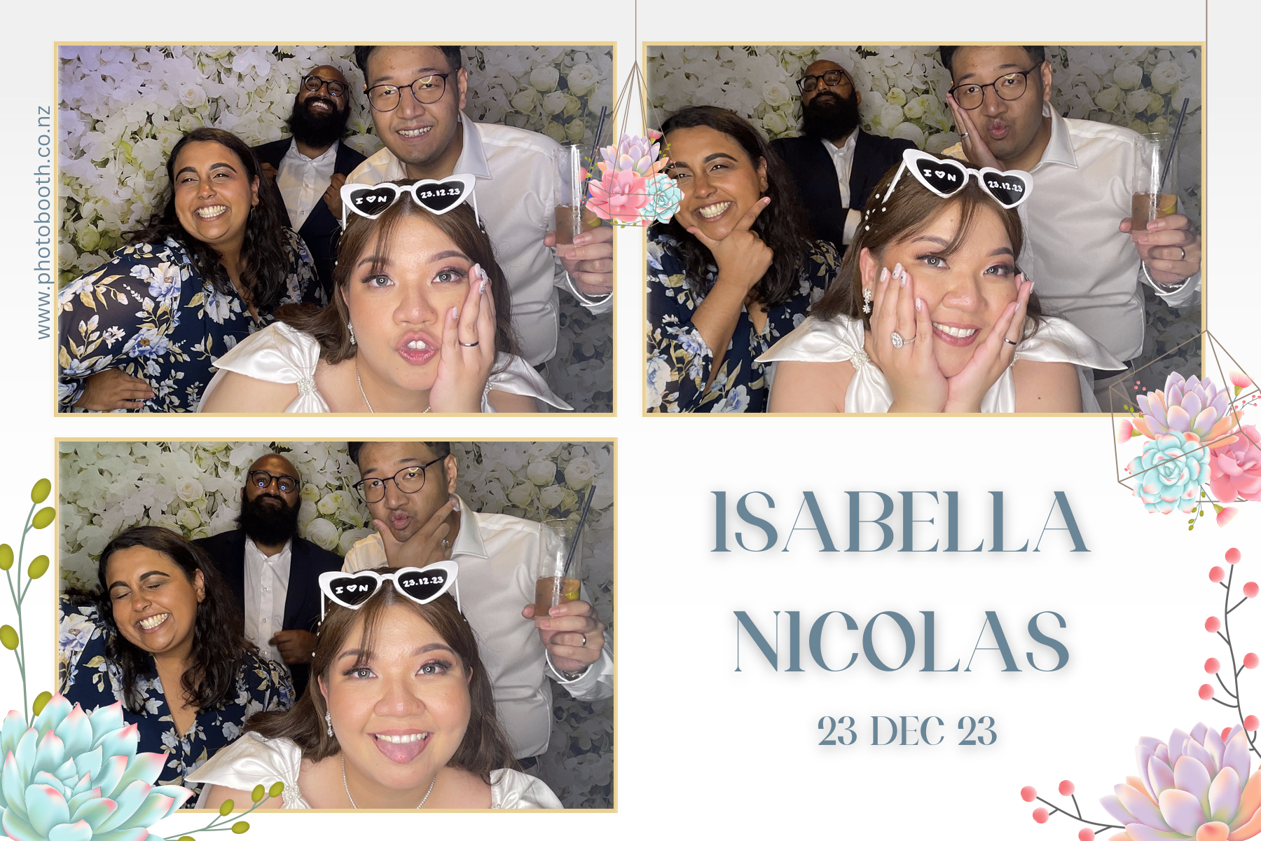 Isabella & Nicolas's Wedding | View more photos from the event at gallery.photobooth.co.nz/u/SelfieCentral/Isabella-Nicolass-Wedding
