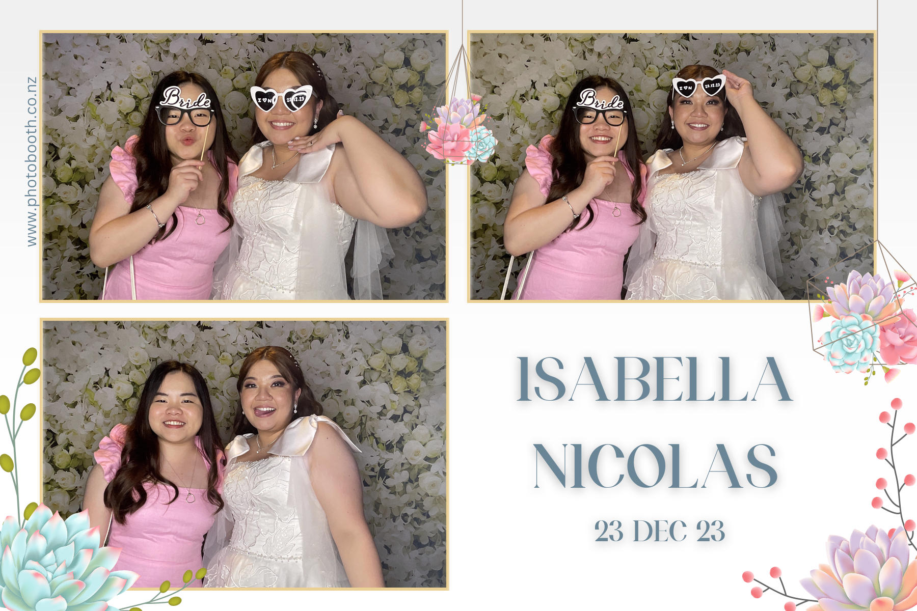 Isabella & Nicolas's Wedding | View more photos from the event at gallery.photobooth.co.nz/u/SelfieCentral/Isabella-Nicolass-Wedding
