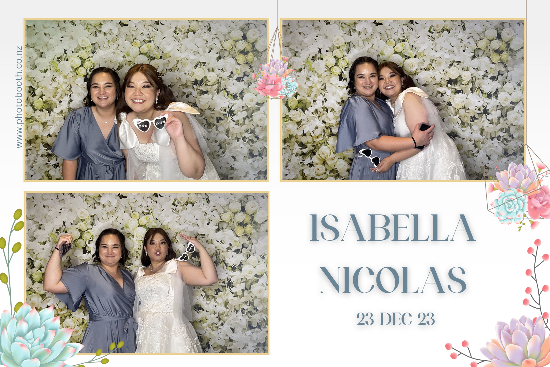 Isabella & Nicolas's Wedding | View more photos from the event at gallery.photobooth.co.nz/u/SelfieCentral/Isabella-Nicolass-Wedding