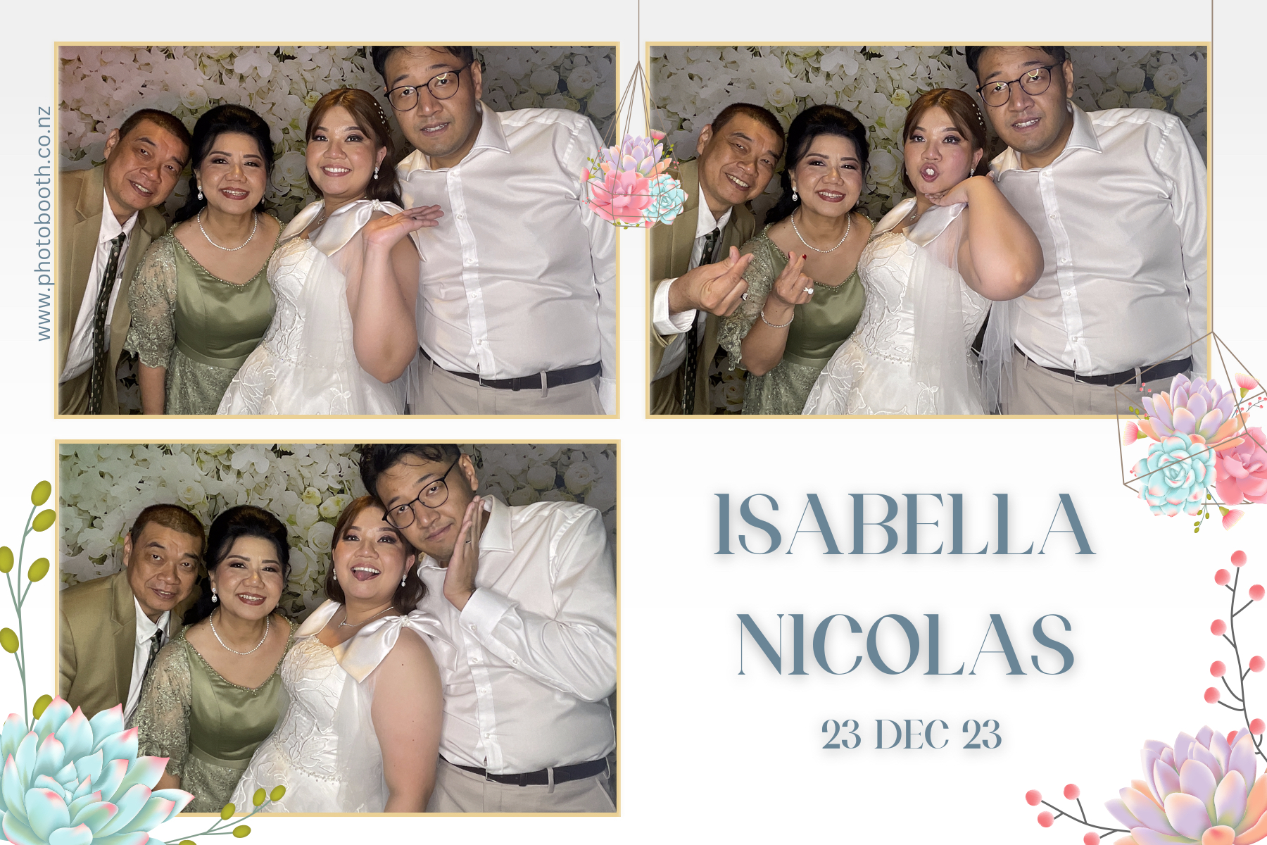 Isabella & Nicolas's Wedding | View more photos from the event at gallery.photobooth.co.nz/u/SelfieCentral/Isabella-Nicolass-Wedding