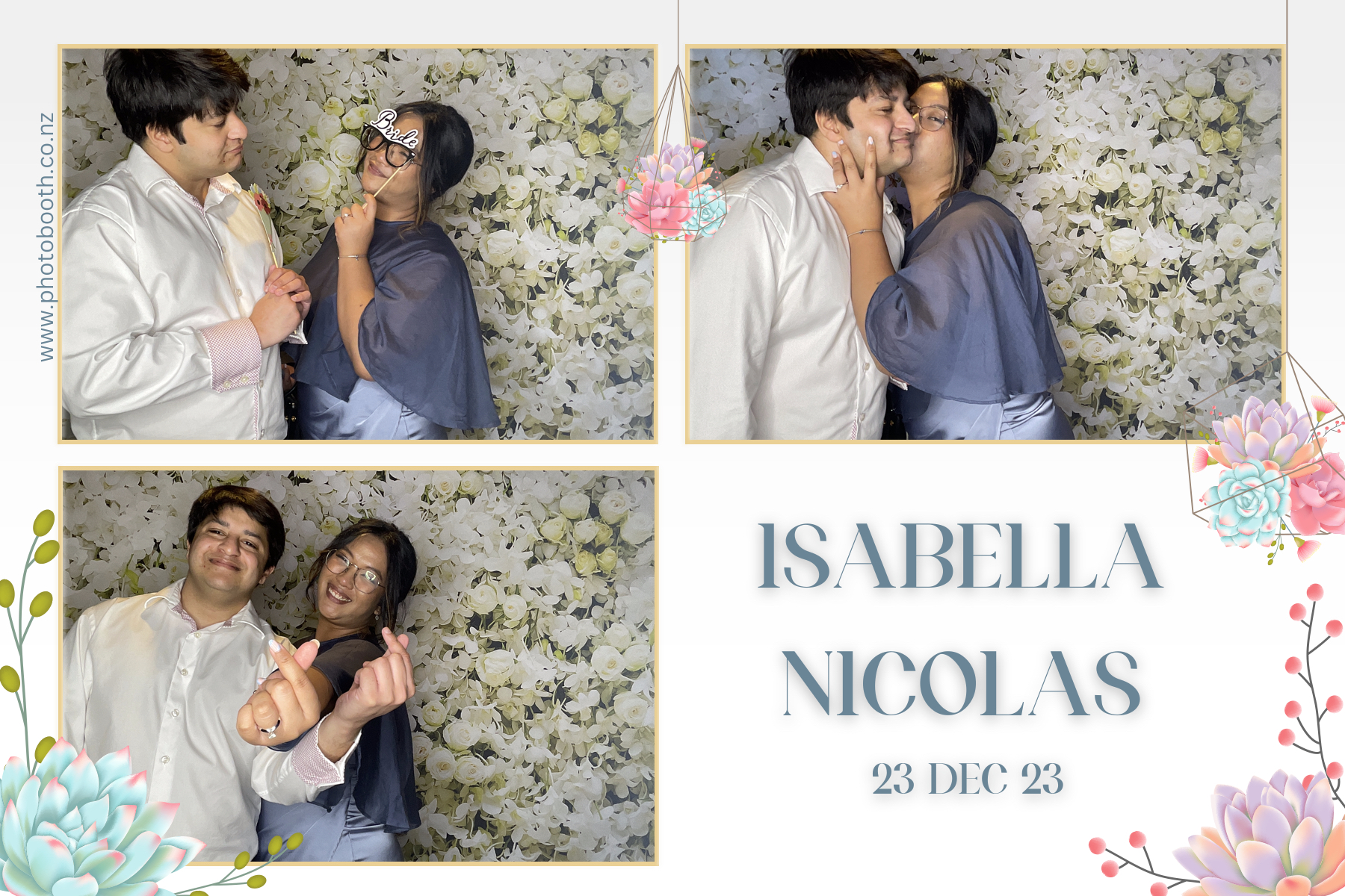 Isabella & Nicolas's Wedding | View more photos from the event at gallery.photobooth.co.nz/u/SelfieCentral/Isabella-Nicolass-Wedding