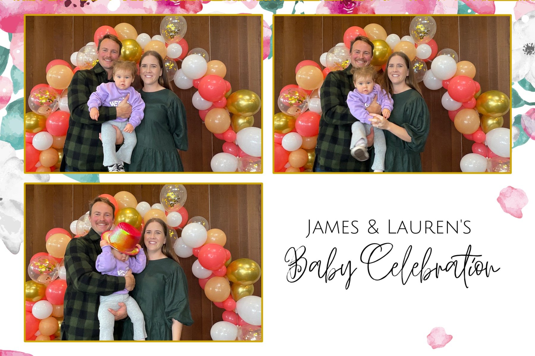 James and Lauren's Baby Celebration | View more photos from the event at gallery.photobooth.co.nz/u/SelfieCentral/James-and-Laurens-Baby-Celebration