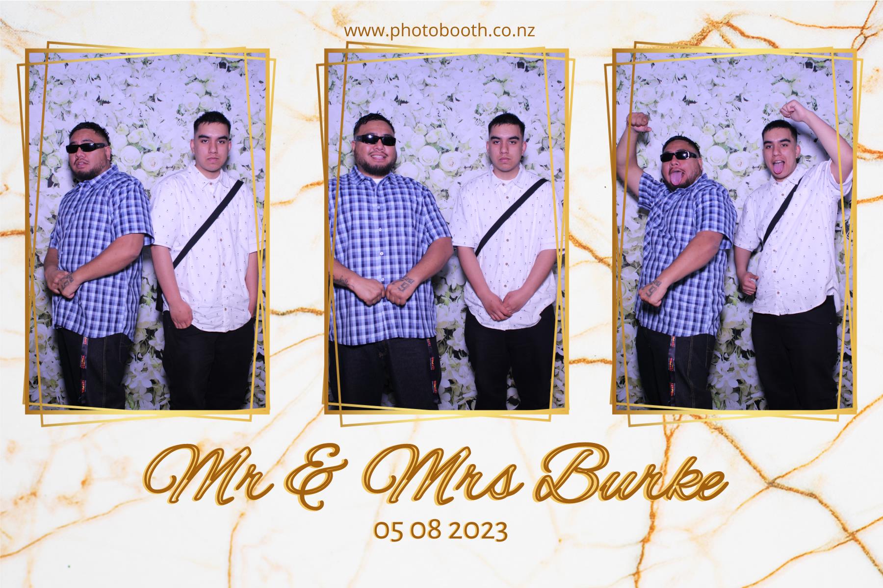 Mr & Mrs Burke | View more photos from the event at gallery.photobooth.co.nz/u/SelfieCentral/Mr-Mrs-Burke