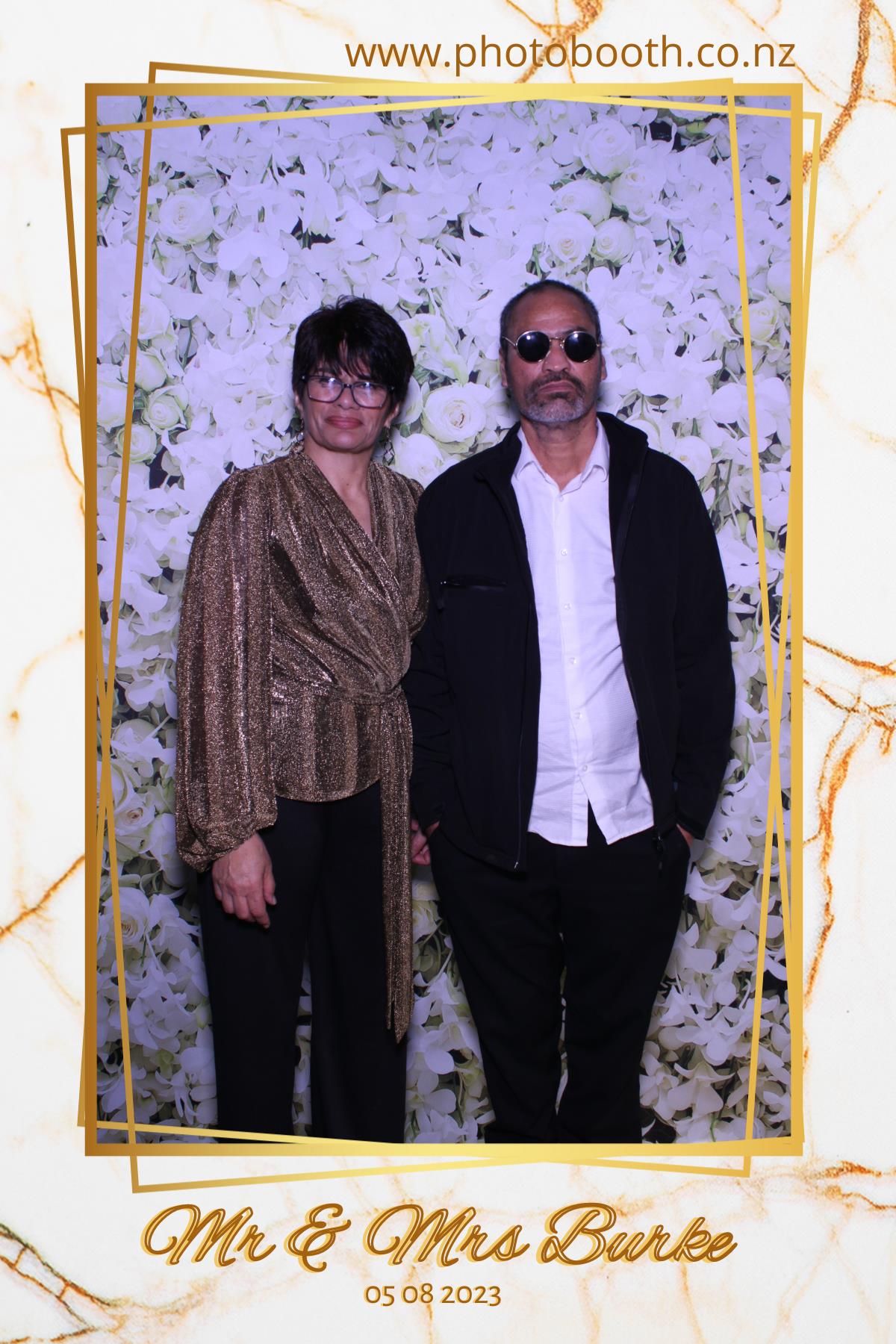 Mr & Mrs Burke | View more photos from the event at gallery.photobooth.co.nz/u/SelfieCentral/Mr-Mrs-Burke