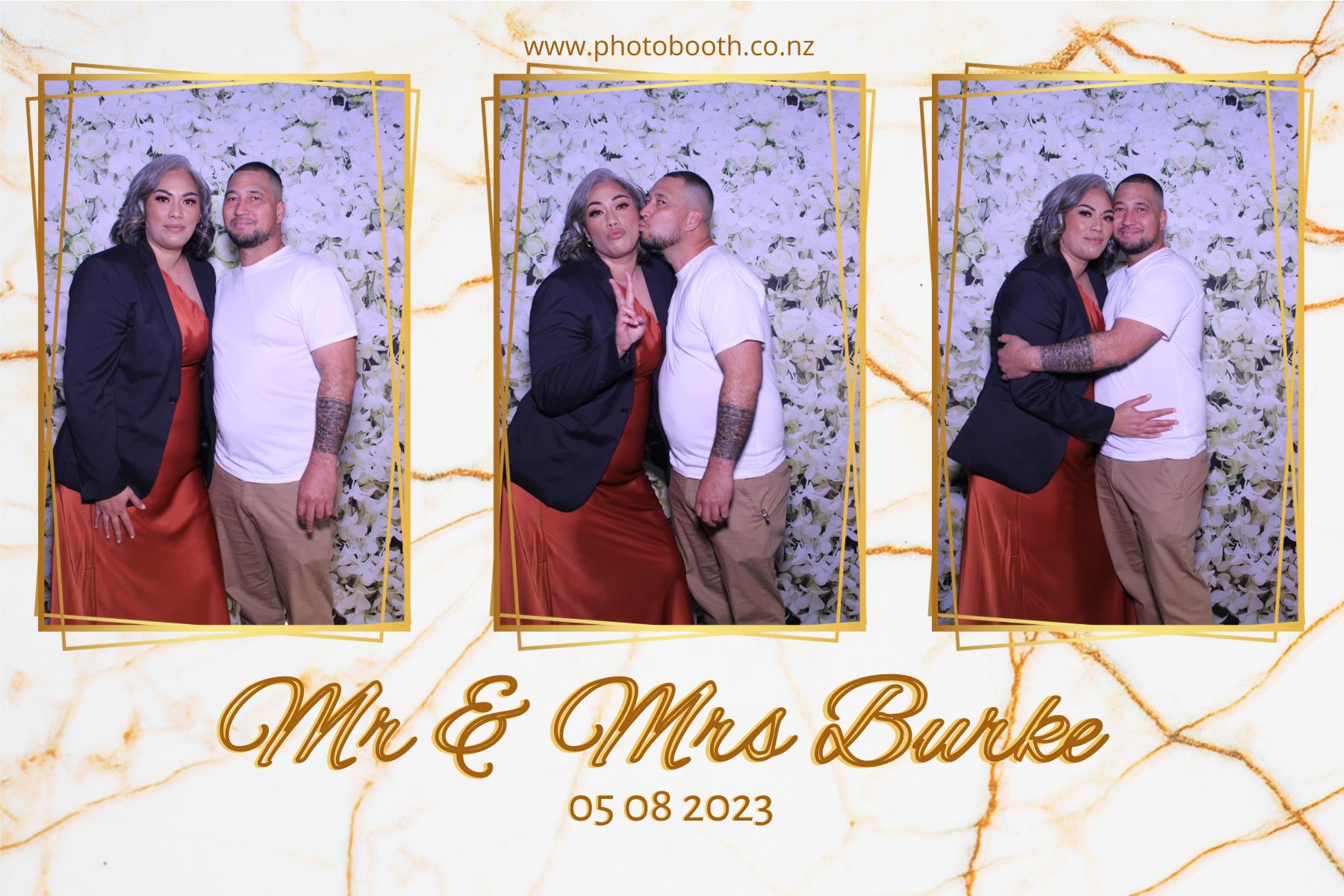 Mr & Mrs Burke | View more photos from the event at gallery.photobooth.co.nz/u/SelfieCentral/Mr-Mrs-Burke