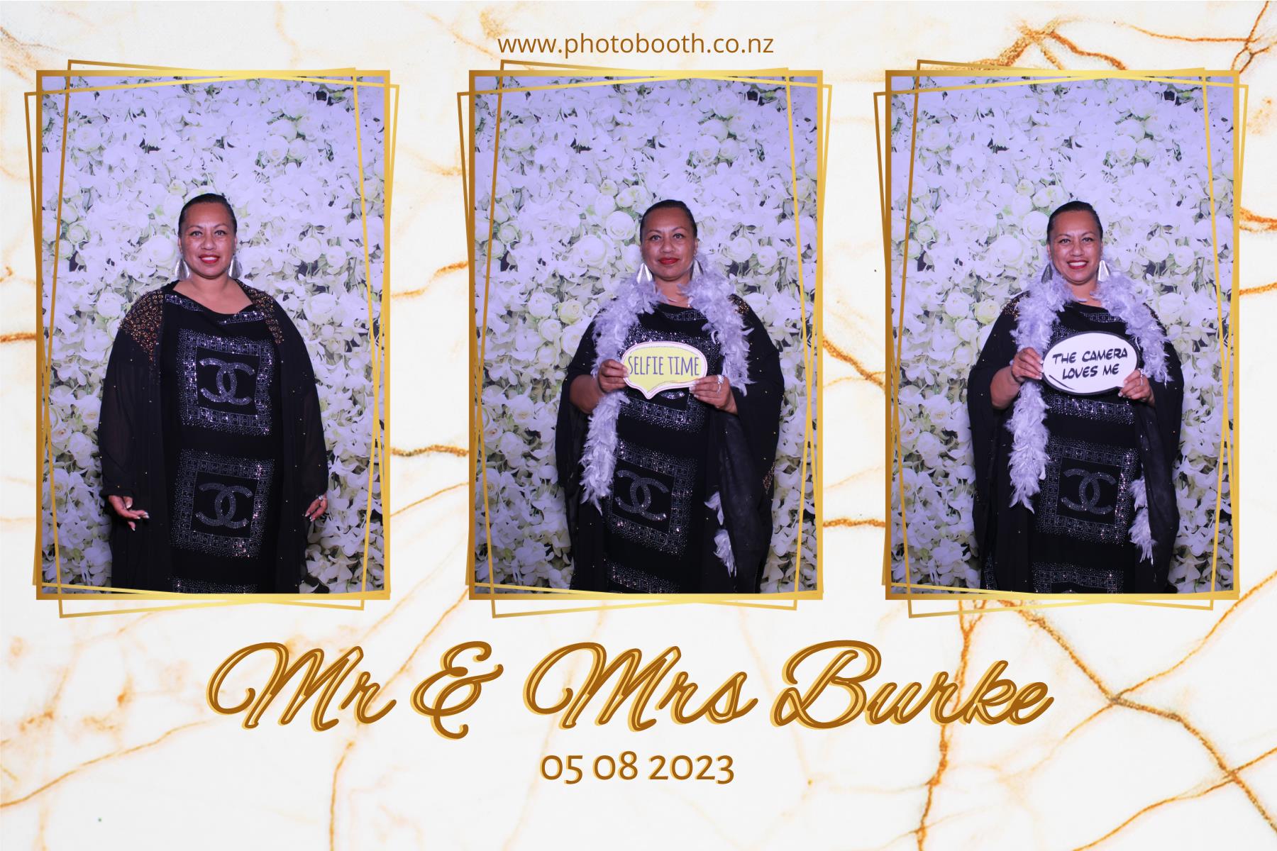 Mr & Mrs Burke | View more photos from the event at gallery.photobooth.co.nz/u/SelfieCentral/Mr-Mrs-Burke