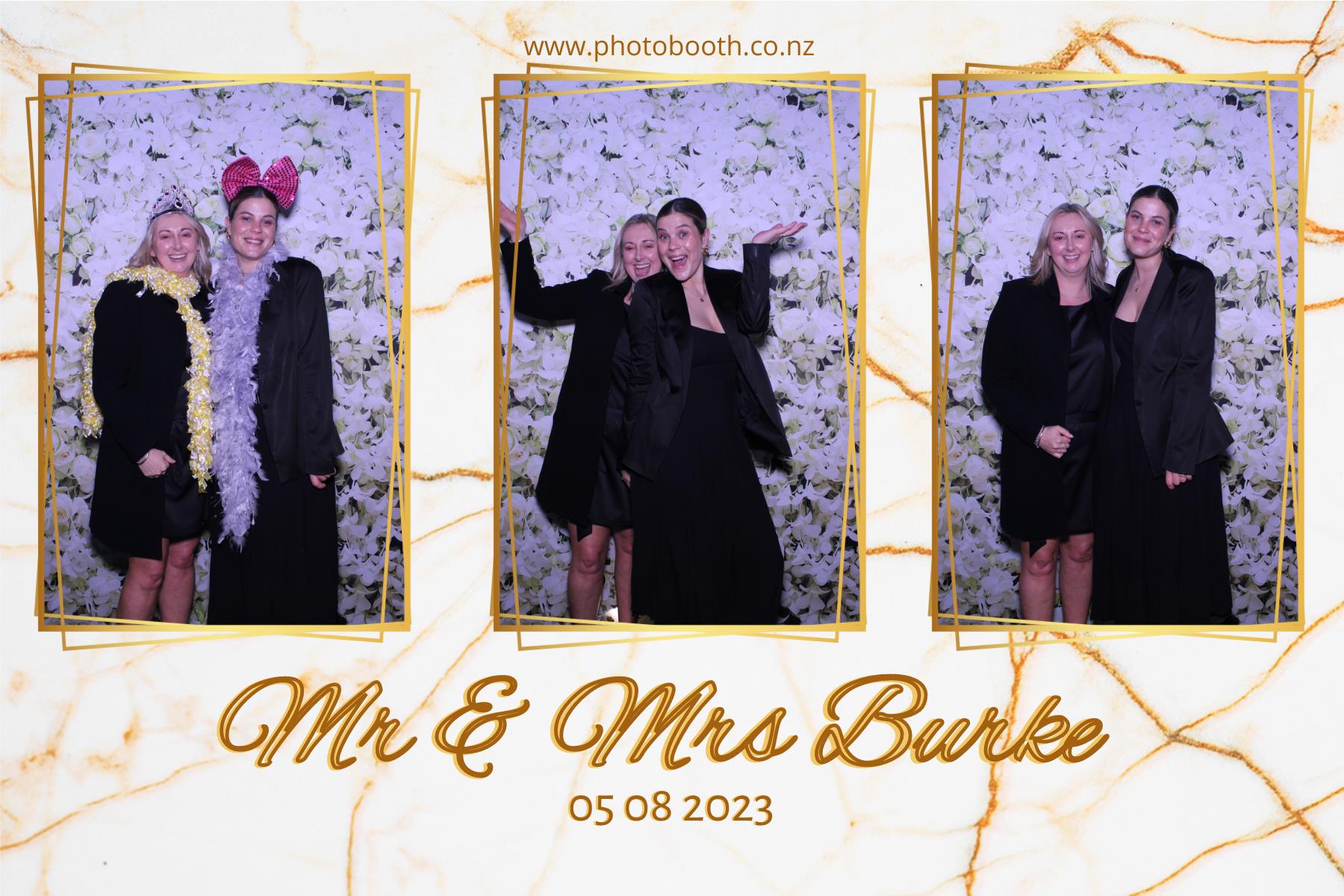 Mr & Mrs Burke | View more photos from the event at gallery.photobooth.co.nz/u/SelfieCentral/Mr-Mrs-Burke