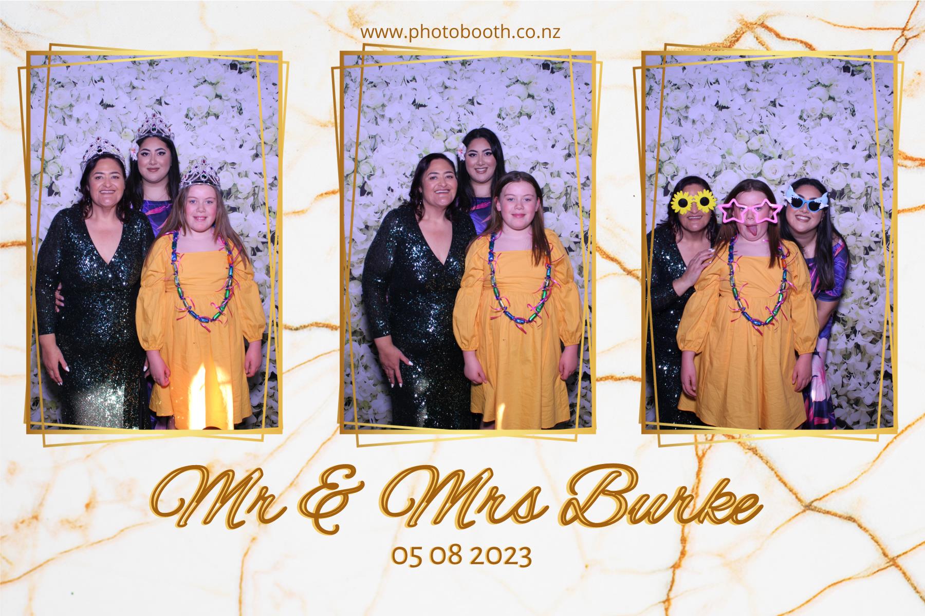 Mr & Mrs Burke | View more photos from the event at gallery.photobooth.co.nz/u/SelfieCentral/Mr-Mrs-Burke