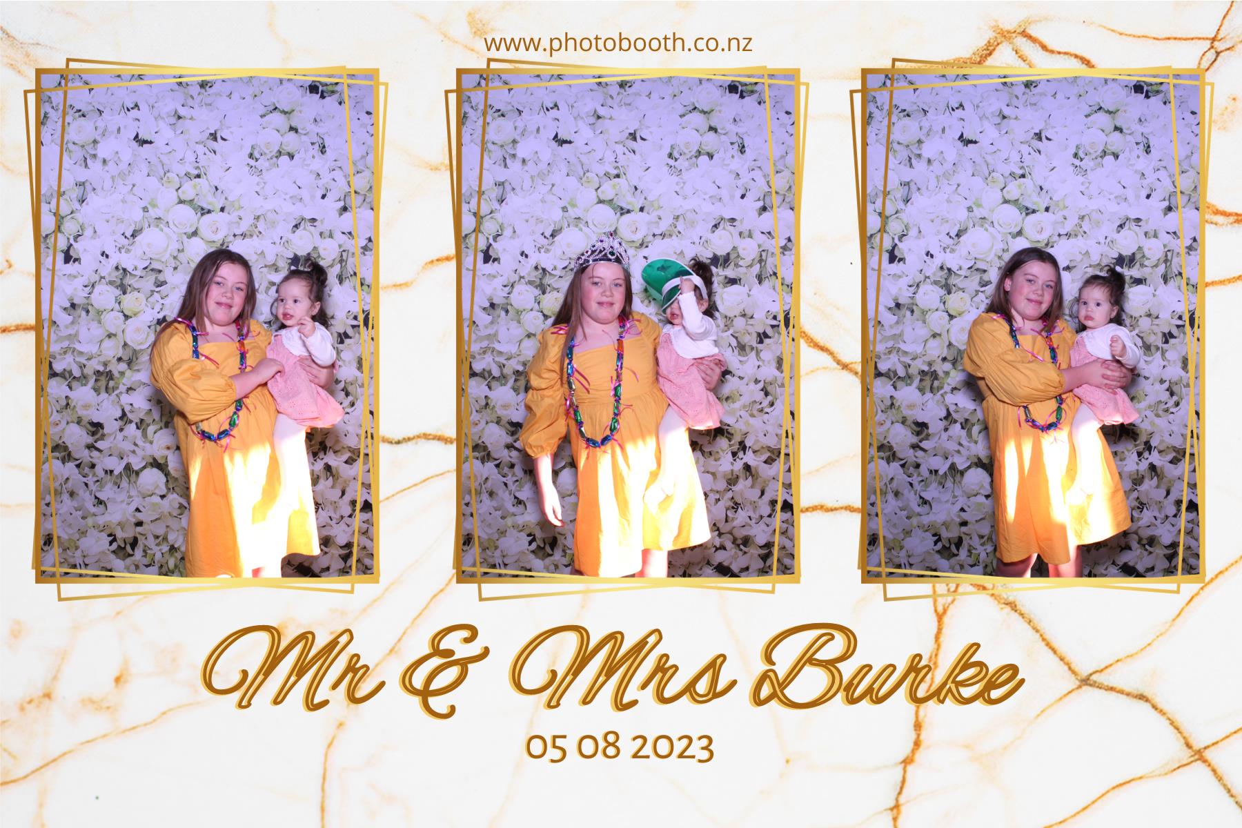Mr & Mrs Burke | View more photos from the event at gallery.photobooth.co.nz/u/SelfieCentral/Mr-Mrs-Burke