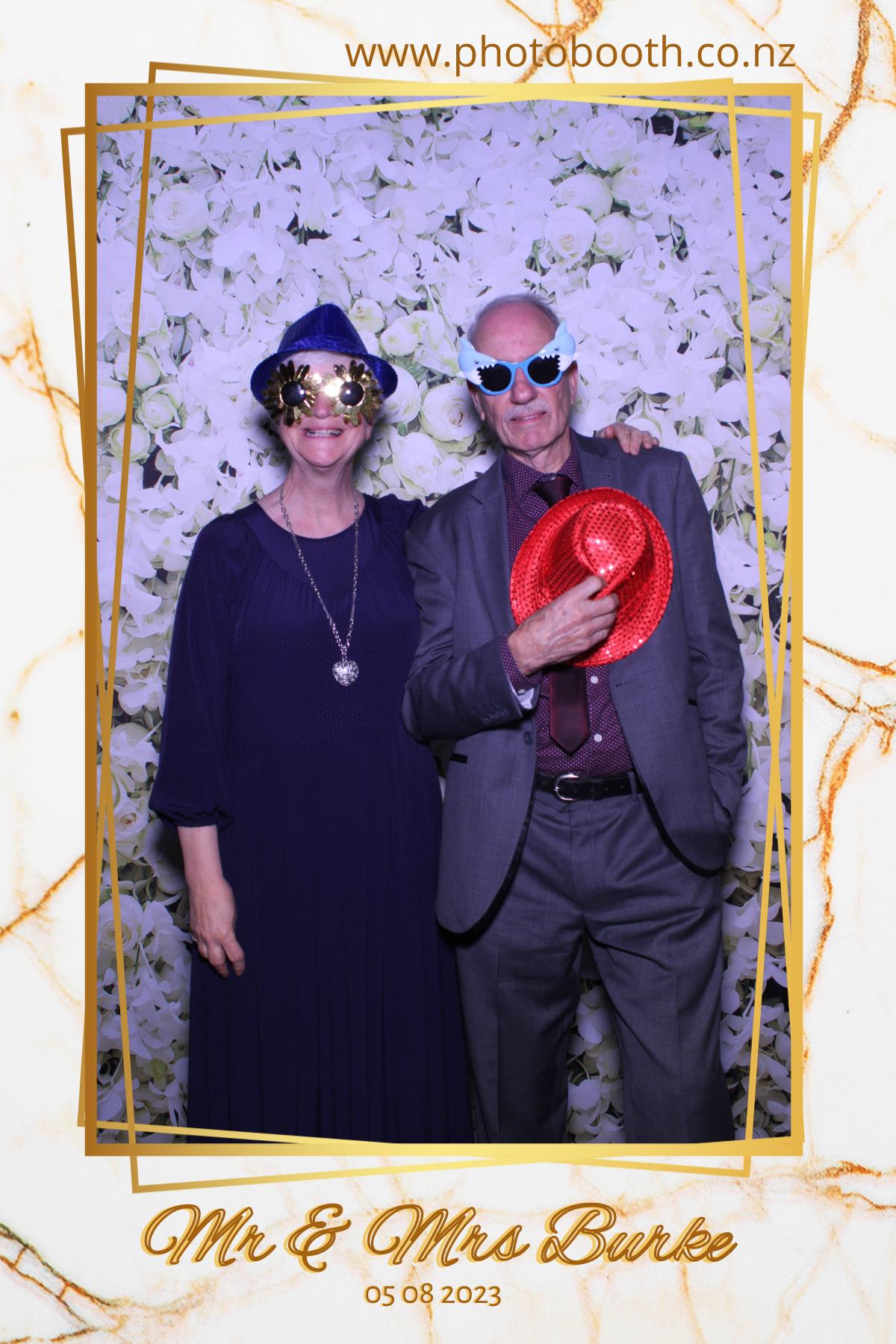 Mr & Mrs Burke | View more photos from the event at gallery.photobooth.co.nz/u/SelfieCentral/Mr-Mrs-Burke