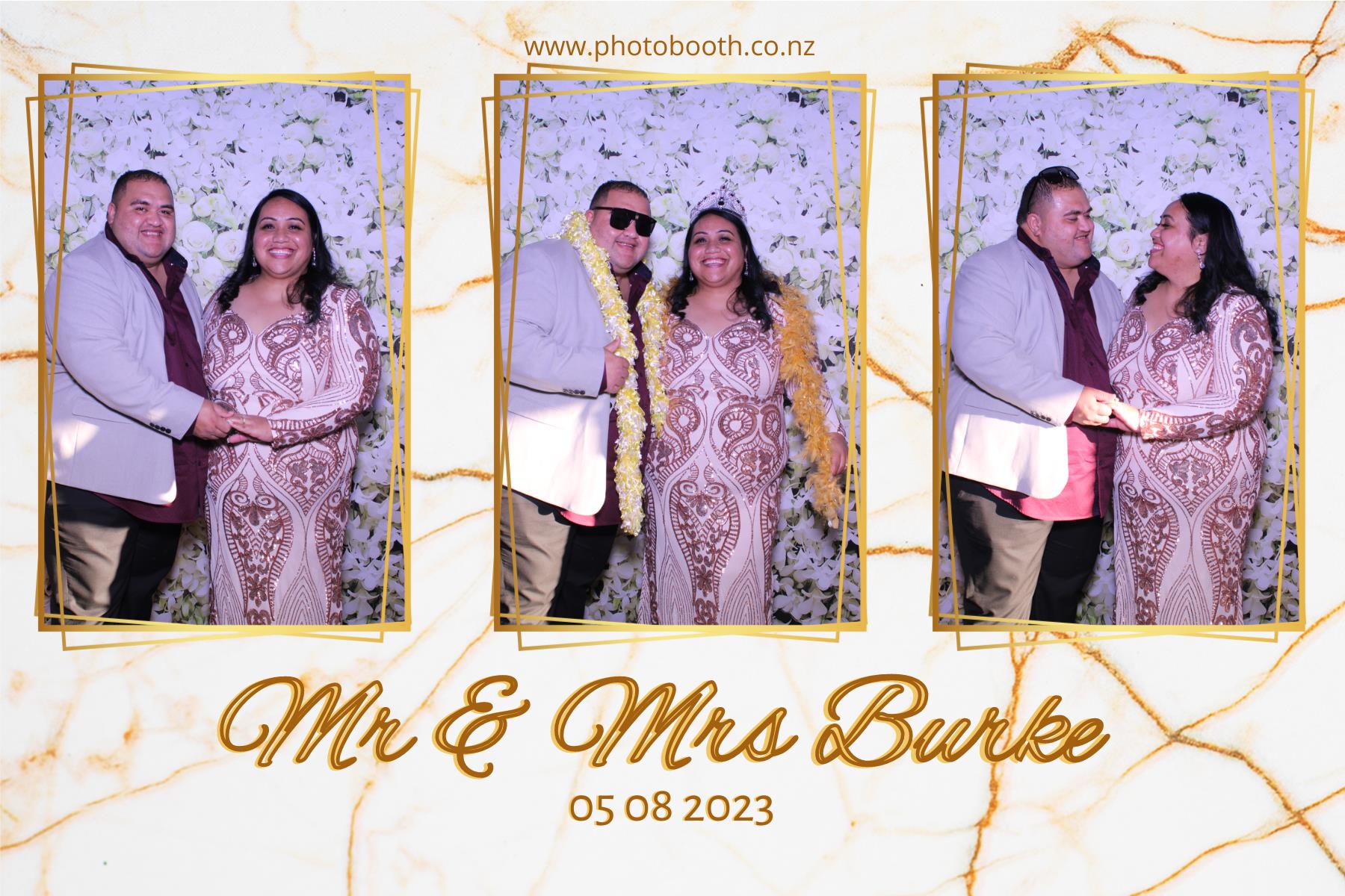 Mr & Mrs Burke | View more photos from the event at gallery.photobooth.co.nz/u/SelfieCentral/Mr-Mrs-Burke