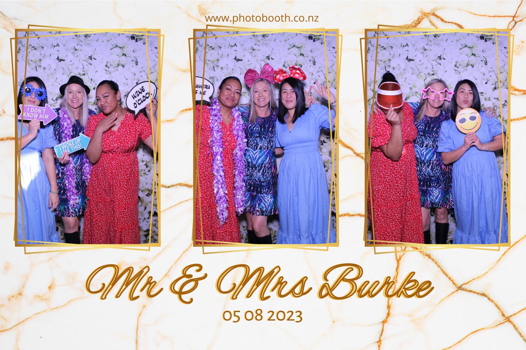 Mr & Mrs Burke | View more photos from the event at gallery.photobooth.co.nz/u/SelfieCentral/Mr-Mrs-Burke