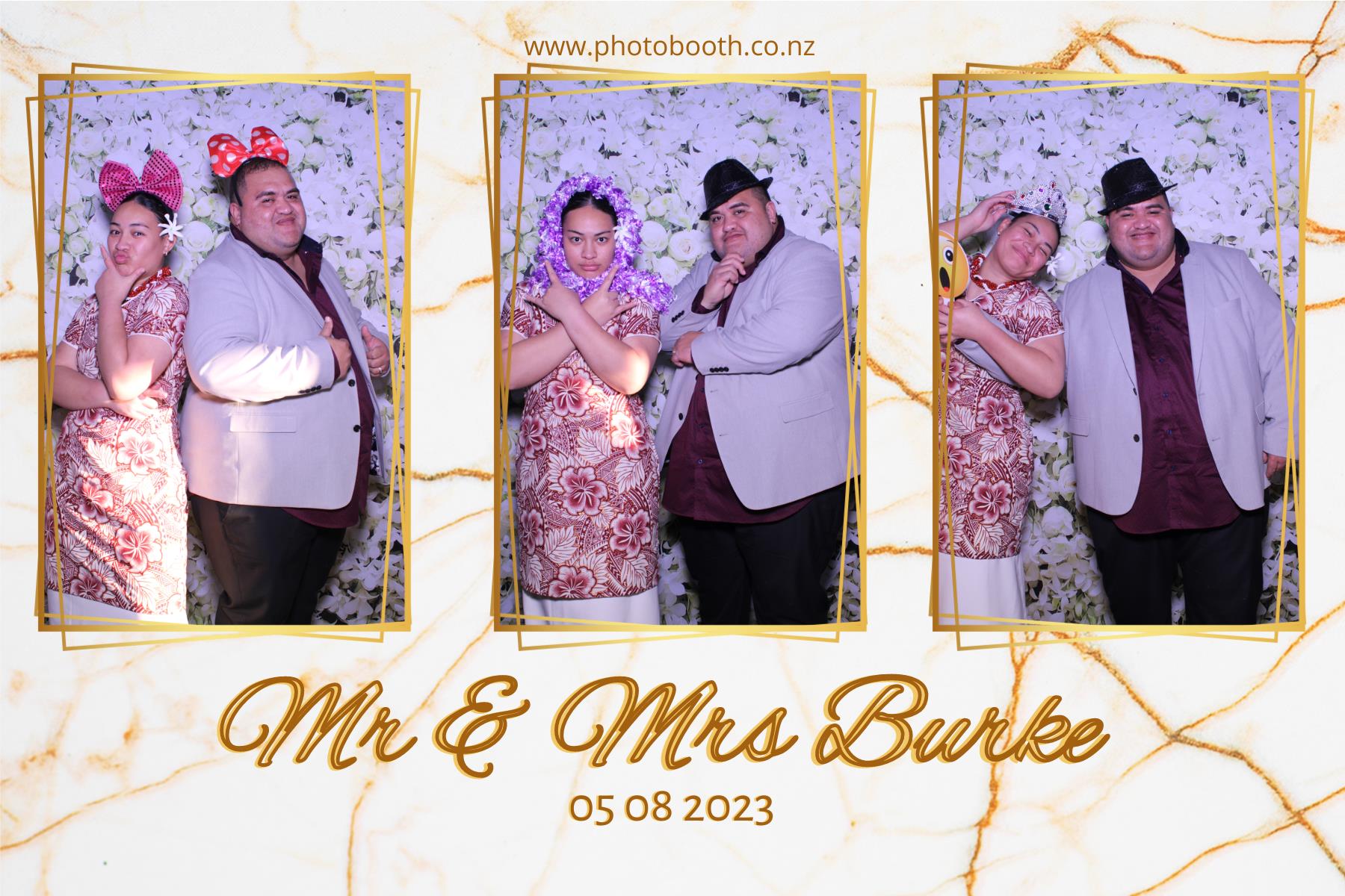 Mr & Mrs Burke | View more photos from the event at gallery.photobooth.co.nz/u/SelfieCentral/Mr-Mrs-Burke