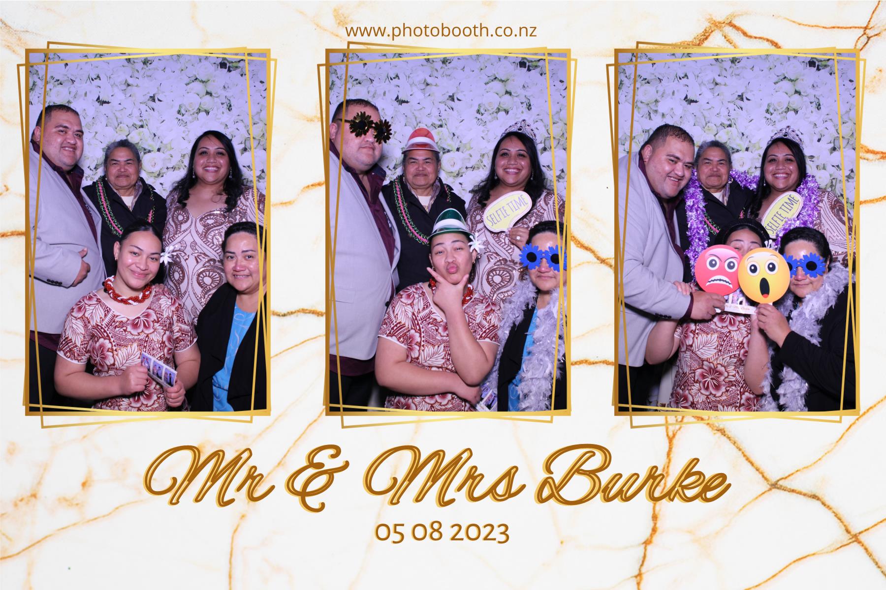 Mr & Mrs Burke | View more photos from the event at gallery.photobooth.co.nz/u/SelfieCentral/Mr-Mrs-Burke