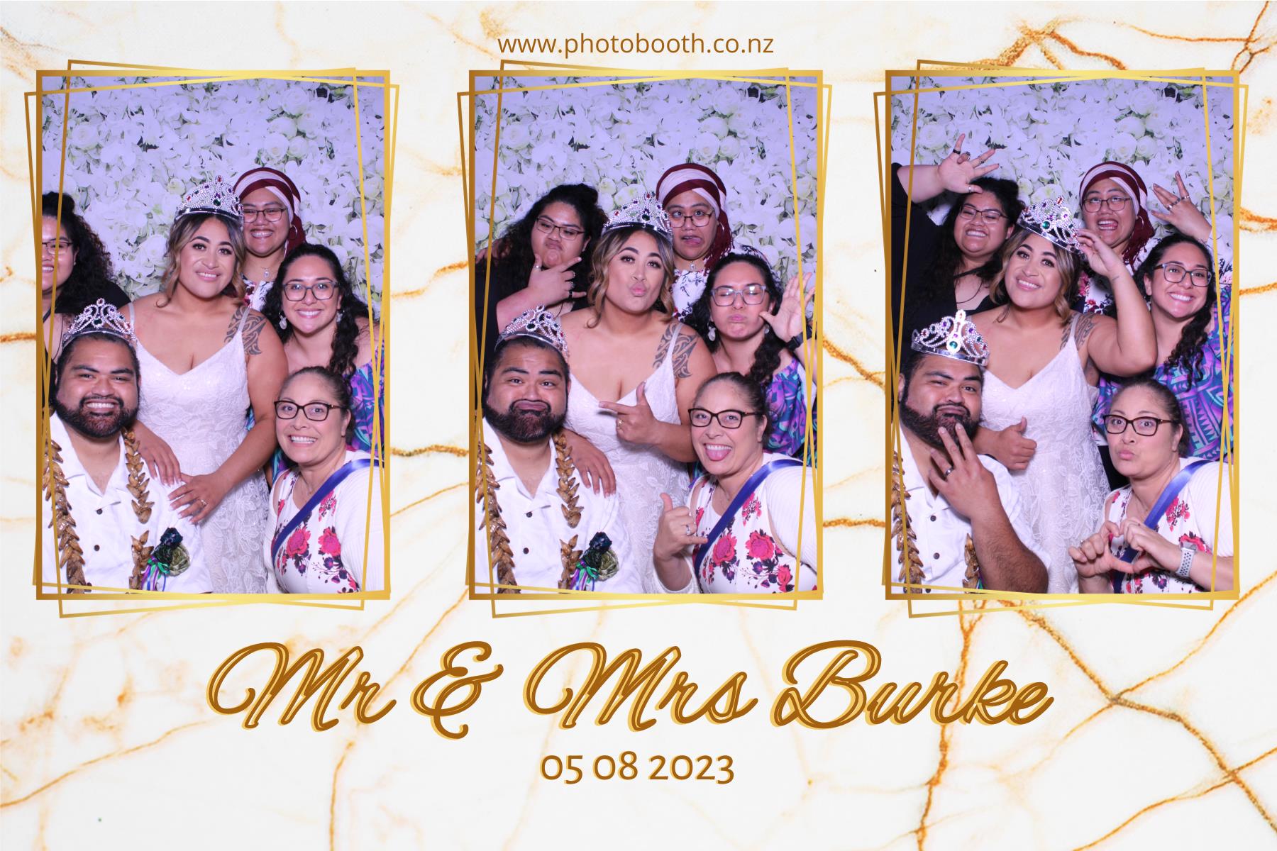 Mr & Mrs Burke | View more photos from the event at gallery.photobooth.co.nz/u/SelfieCentral/Mr-Mrs-Burke