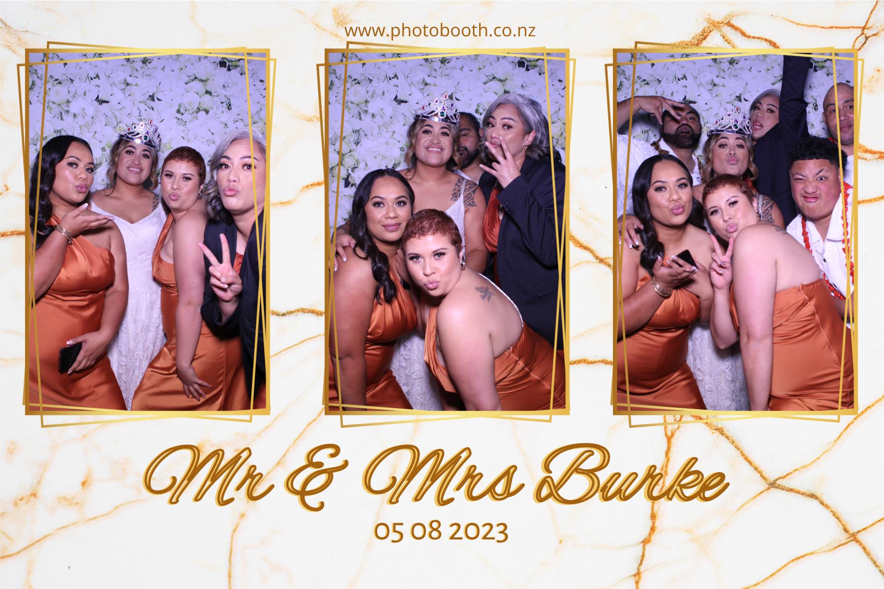 Mr & Mrs Burke | View more photos from the event at gallery.photobooth.co.nz/u/SelfieCentral/Mr-Mrs-Burke