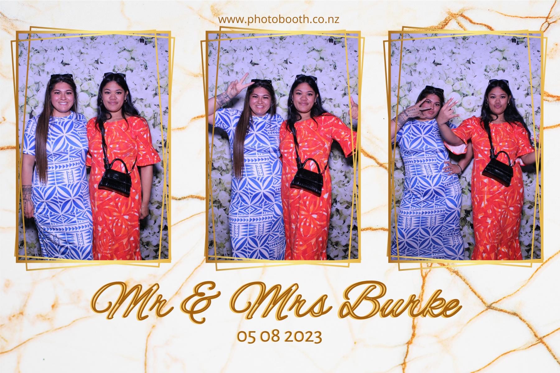 Mr & Mrs Burke | View more photos from the event at gallery.photobooth.co.nz/u/SelfieCentral/Mr-Mrs-Burke