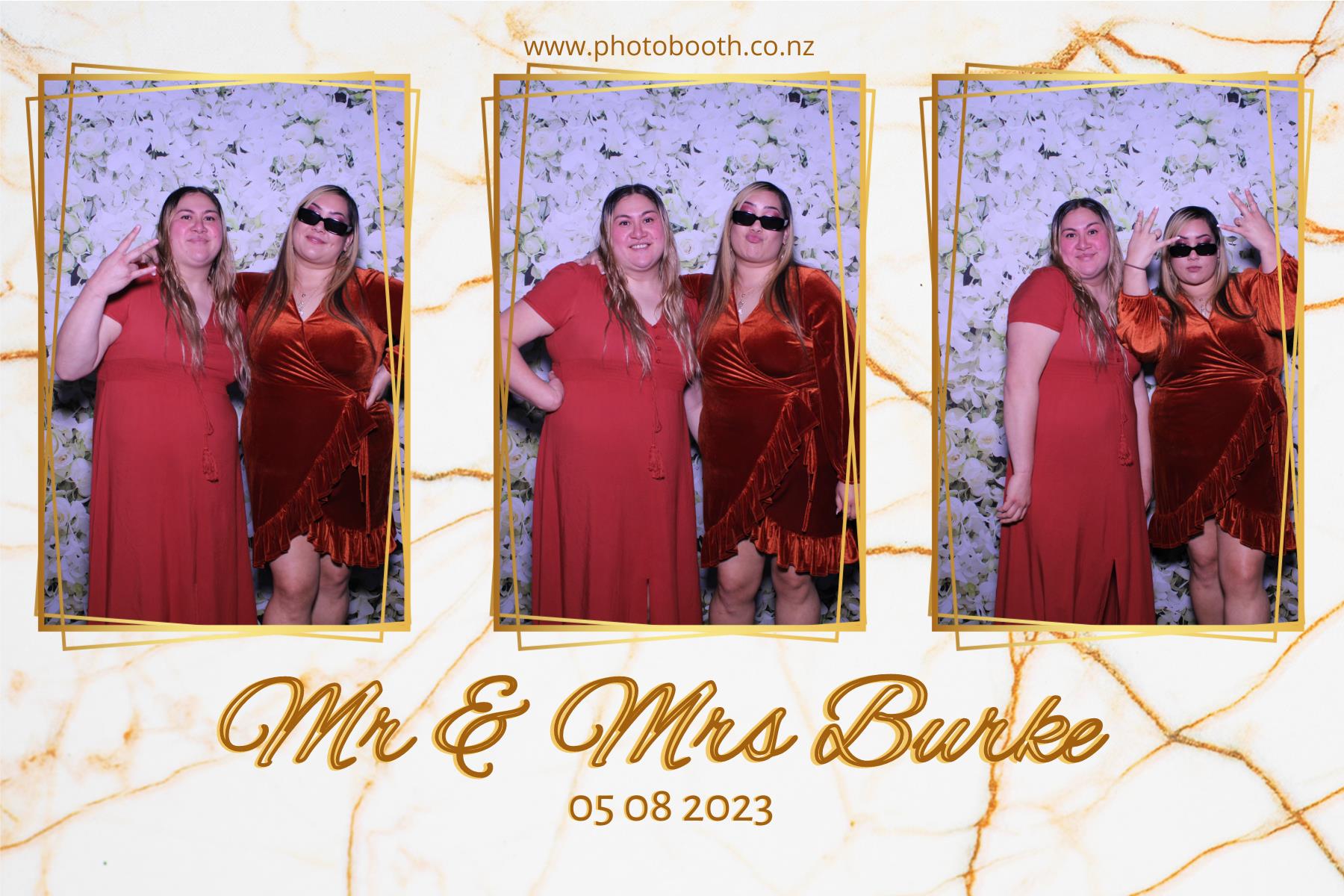 Mr & Mrs Burke | View more photos from the event at gallery.photobooth.co.nz/u/SelfieCentral/Mr-Mrs-Burke