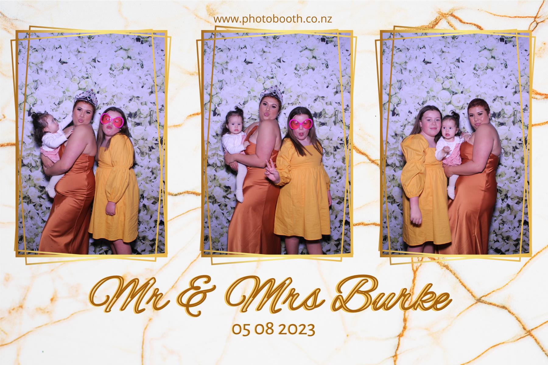 Mr & Mrs Burke | View more photos from the event at gallery.photobooth.co.nz/u/SelfieCentral/Mr-Mrs-Burke