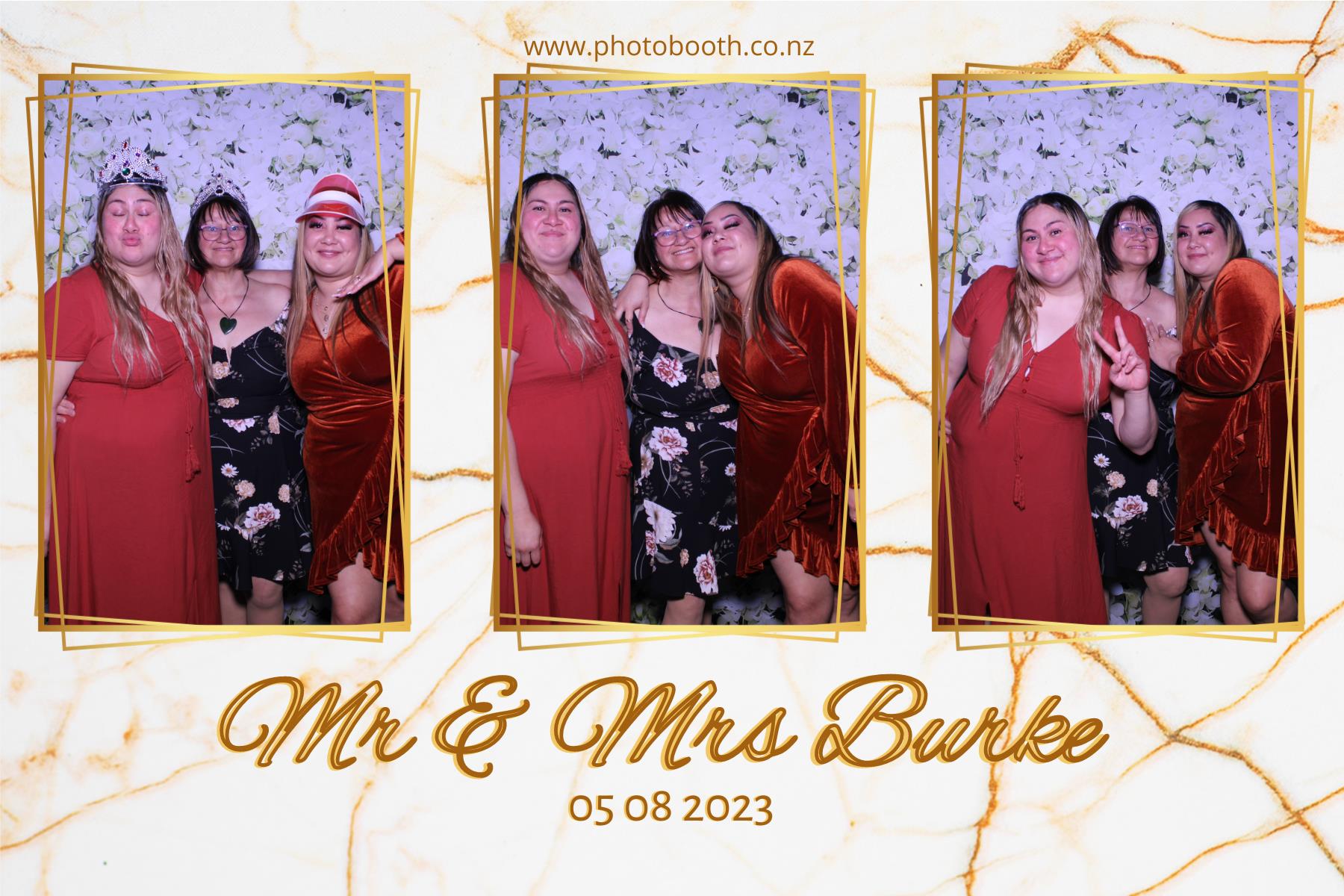 Mr & Mrs Burke | View more photos from the event at gallery.photobooth.co.nz/u/SelfieCentral/Mr-Mrs-Burke