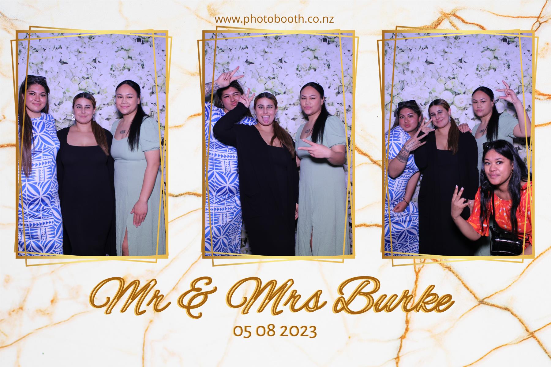 Mr & Mrs Burke | View more photos from the event at gallery.photobooth.co.nz/u/SelfieCentral/Mr-Mrs-Burke