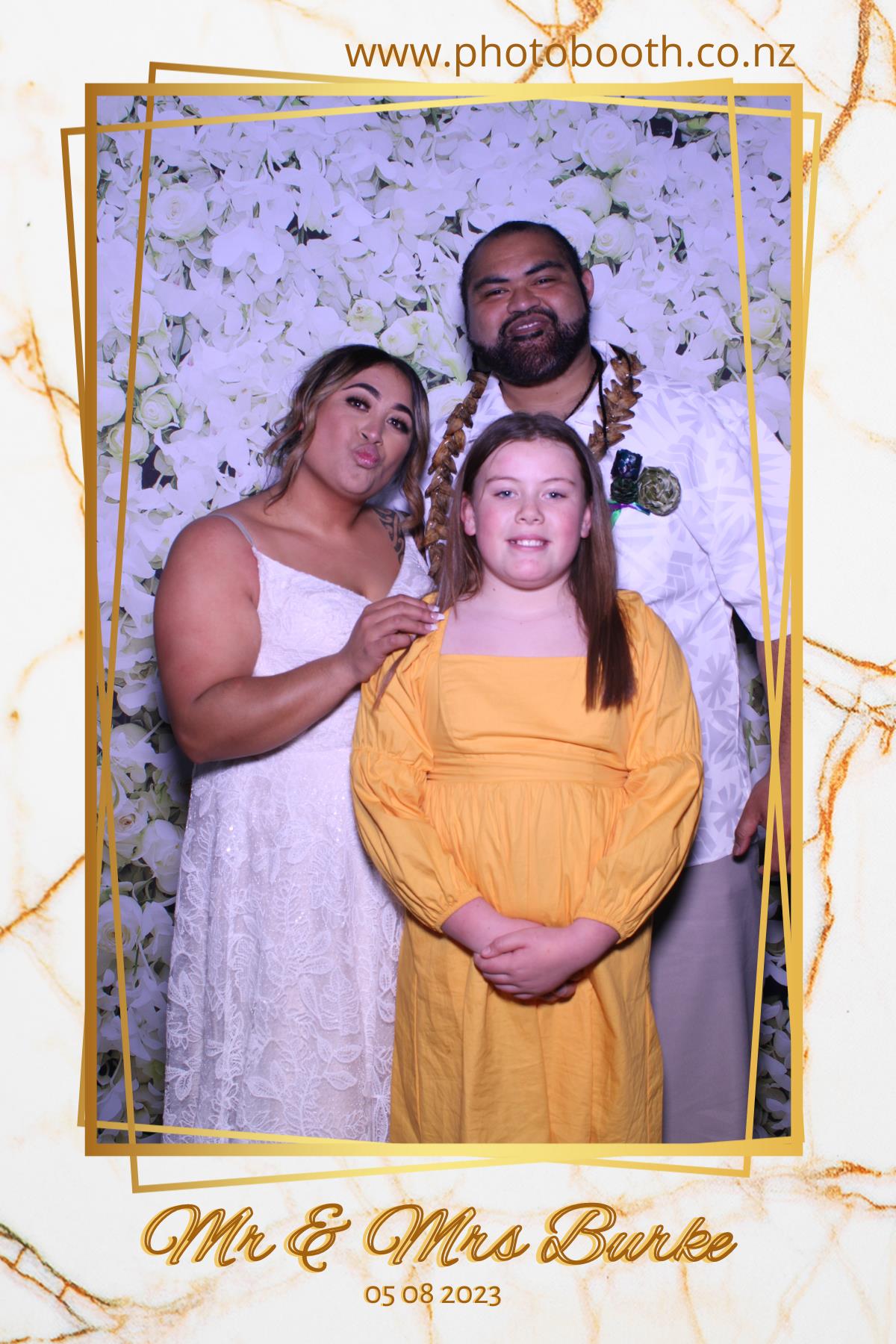 Mr & Mrs Burke | View more photos from the event at gallery.photobooth.co.nz/u/SelfieCentral/Mr-Mrs-Burke