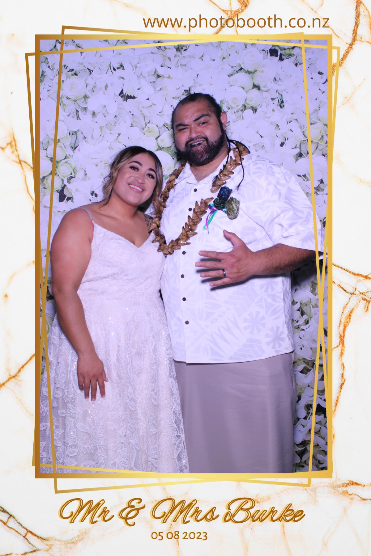 Mr & Mrs Burke | View more photos from the event at gallery.photobooth.co.nz/u/SelfieCentral/Mr-Mrs-Burke