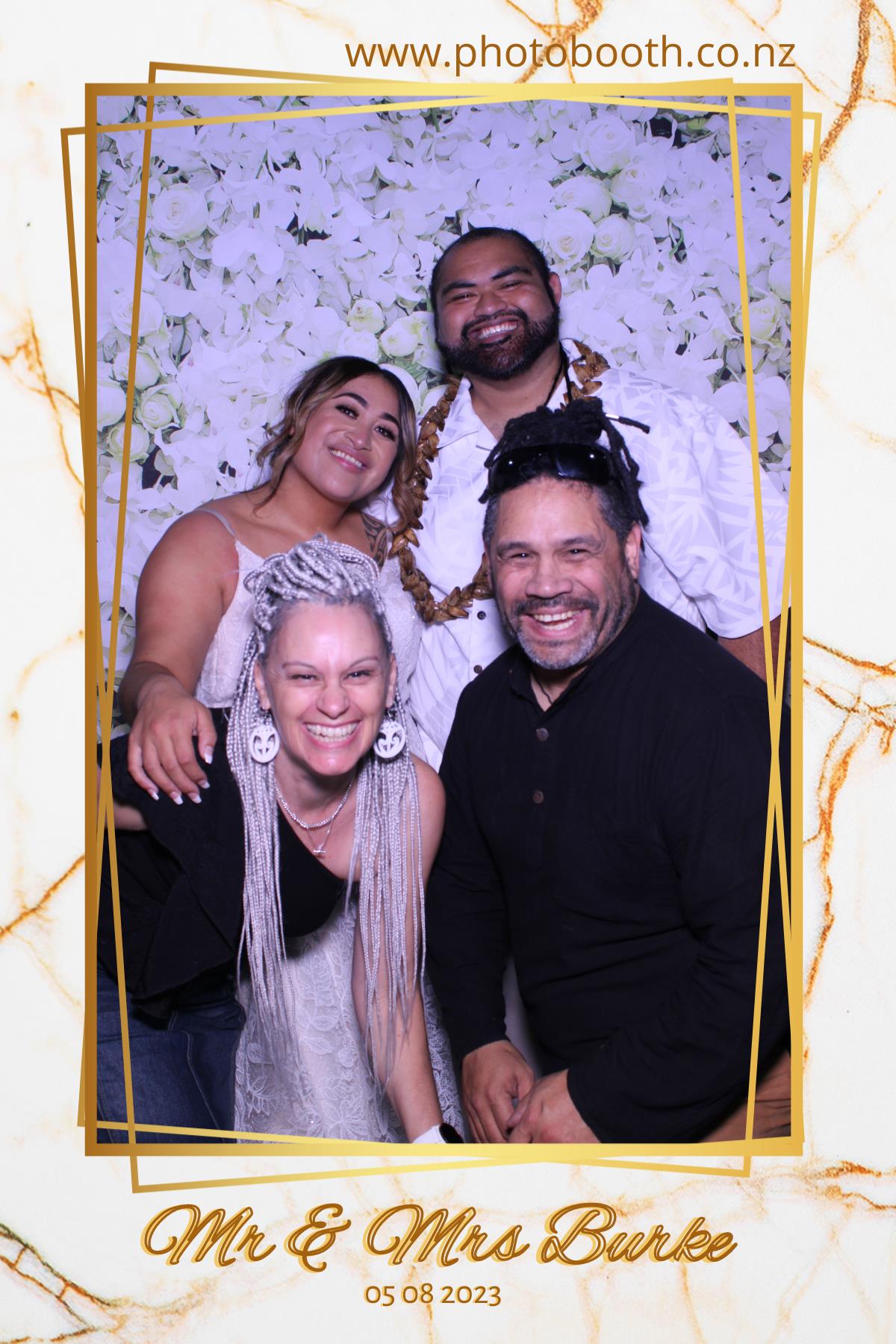 Mr & Mrs Burke | View more photos from the event at gallery.photobooth.co.nz/u/SelfieCentral/Mr-Mrs-Burke