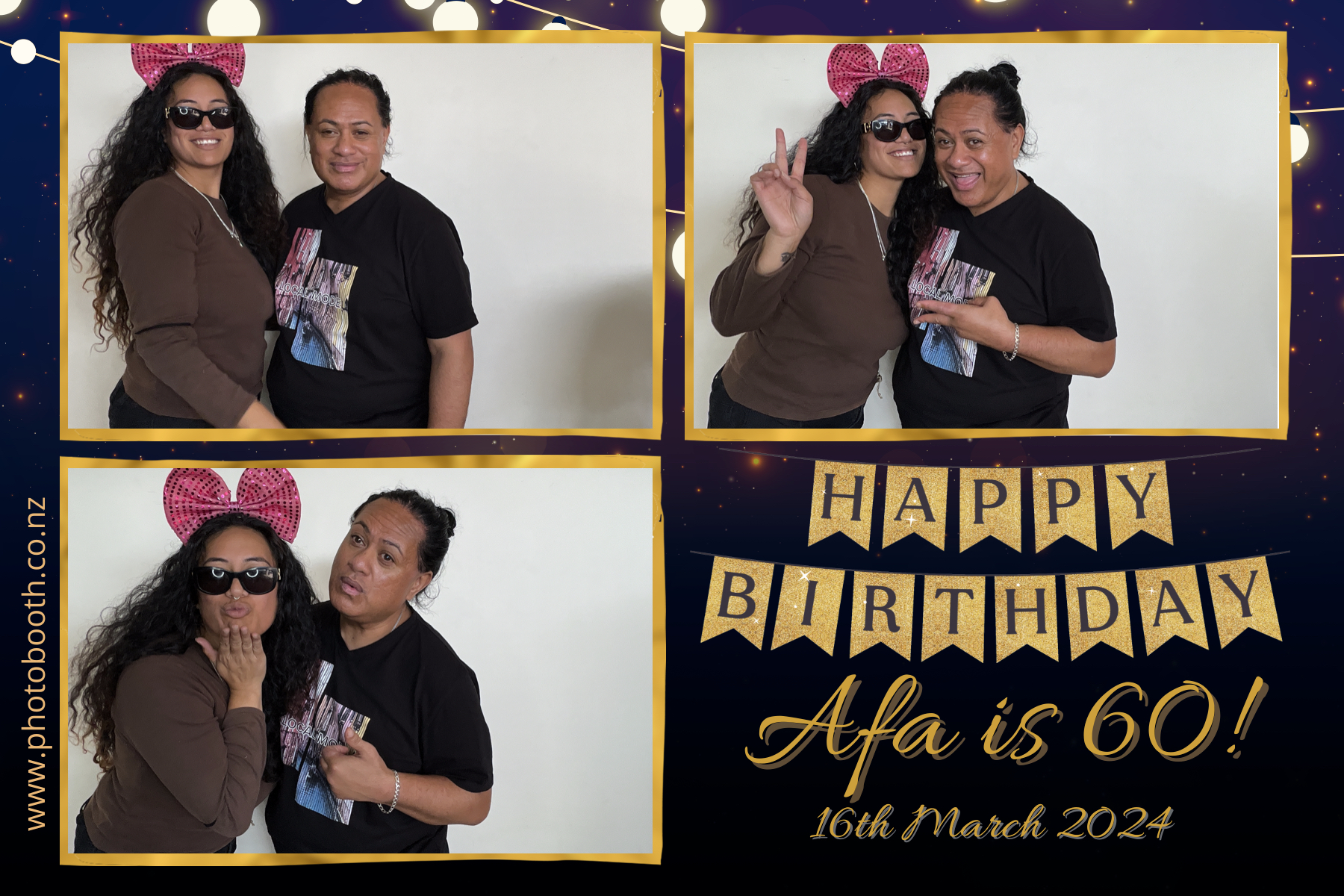 Afa's 60th | View more photos from the event at gallery.photobooth.co.nz/u/SelfieCentral/Afas-60th