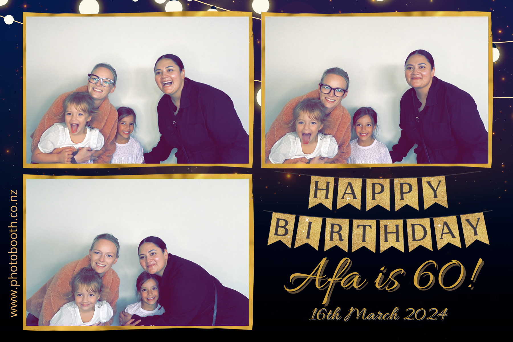 Afa's 60th | View more photos from the event at gallery.photobooth.co.nz/u/SelfieCentral/Afas-60th