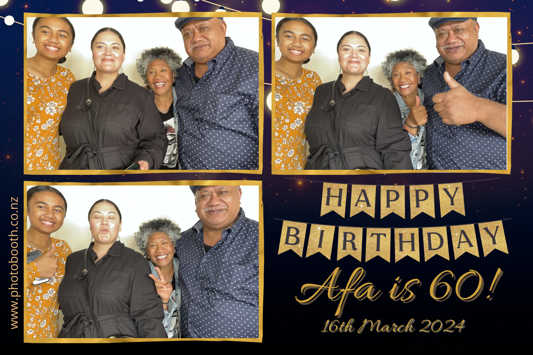 Afa's 60th | View more photos from the event at gallery.photobooth.co.nz/u/SelfieCentral/Afas-60th
