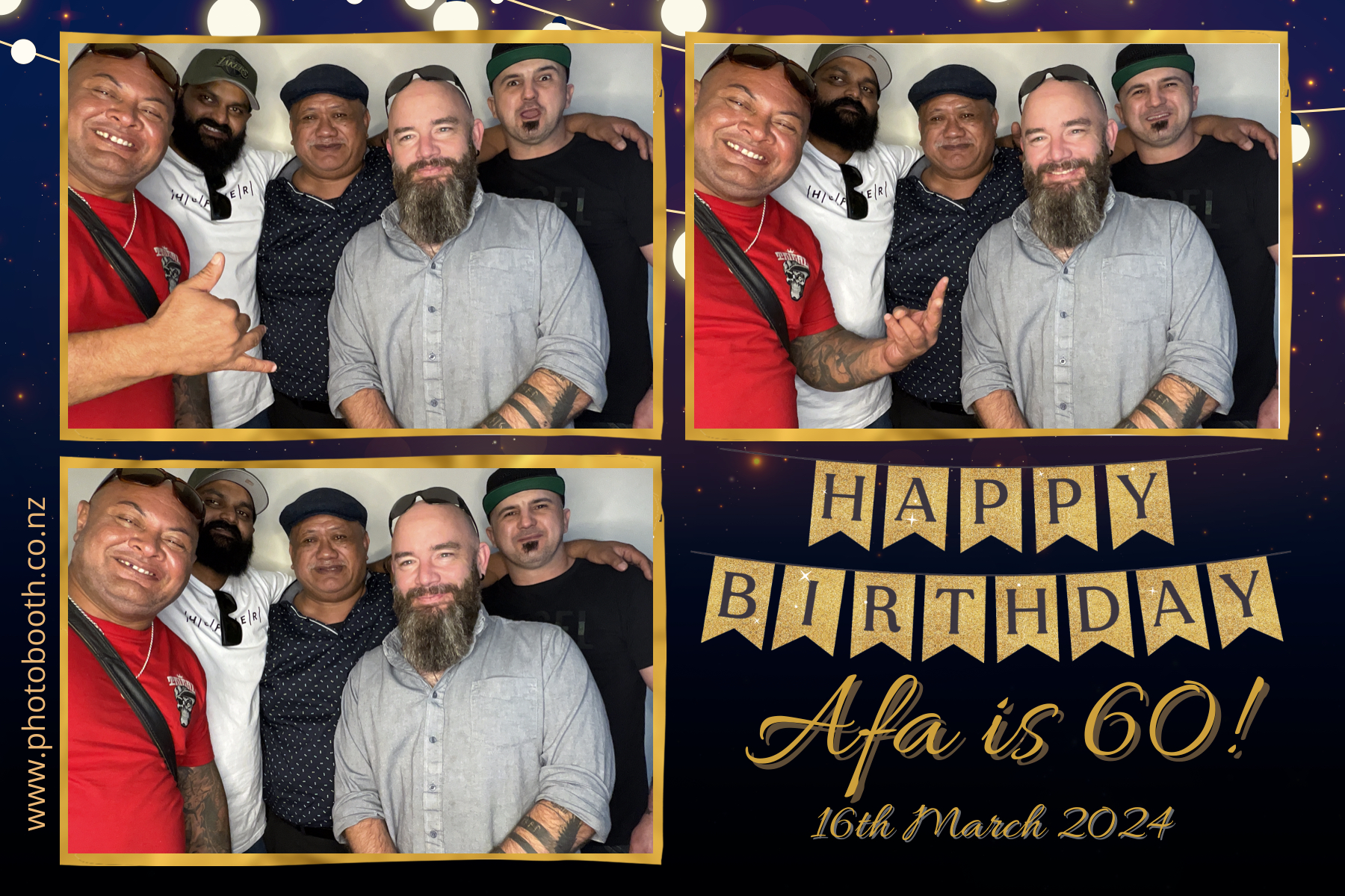 Afa's 60th | View more photos from the event at gallery.photobooth.co.nz/u/SelfieCentral/Afas-60th
