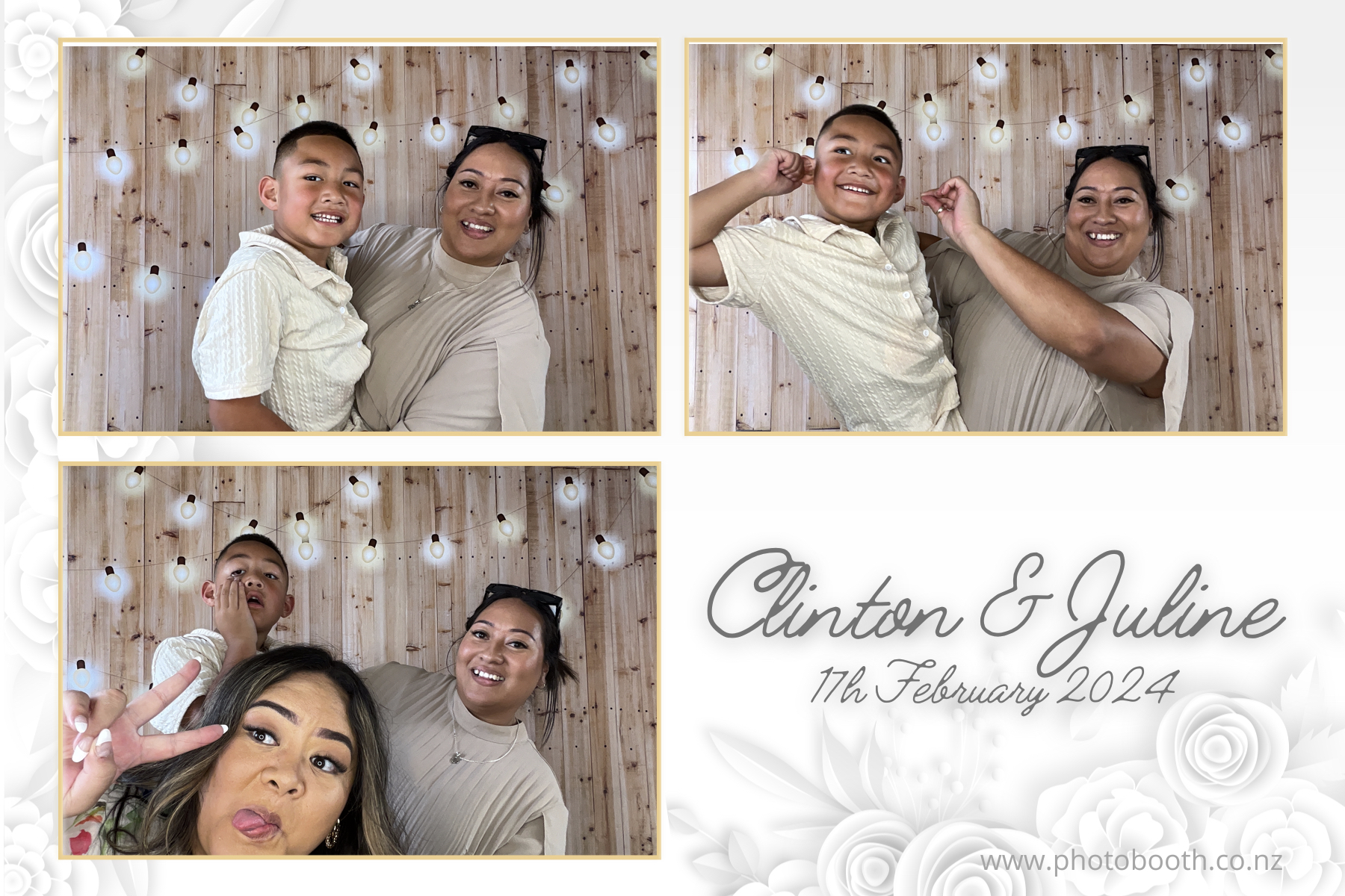 Clinton & Juline's Wedding | View more photos from the event at gallery.photobooth.co.nz/u/SelfieCentral/Clinton-Julines-Wedding