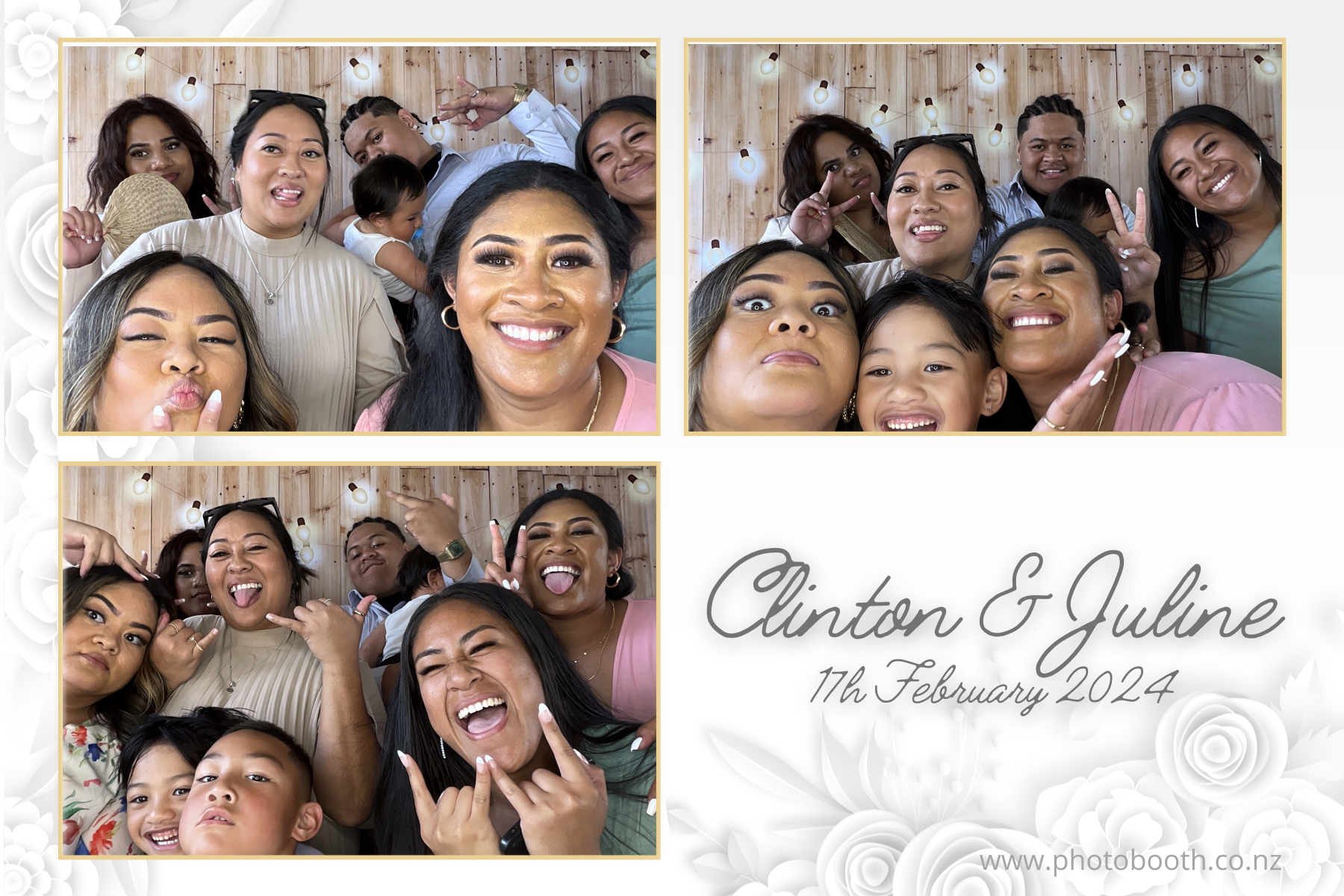 Clinton & Juline's Wedding | View more photos from the event at gallery.photobooth.co.nz/u/SelfieCentral/Clinton-Julines-Wedding