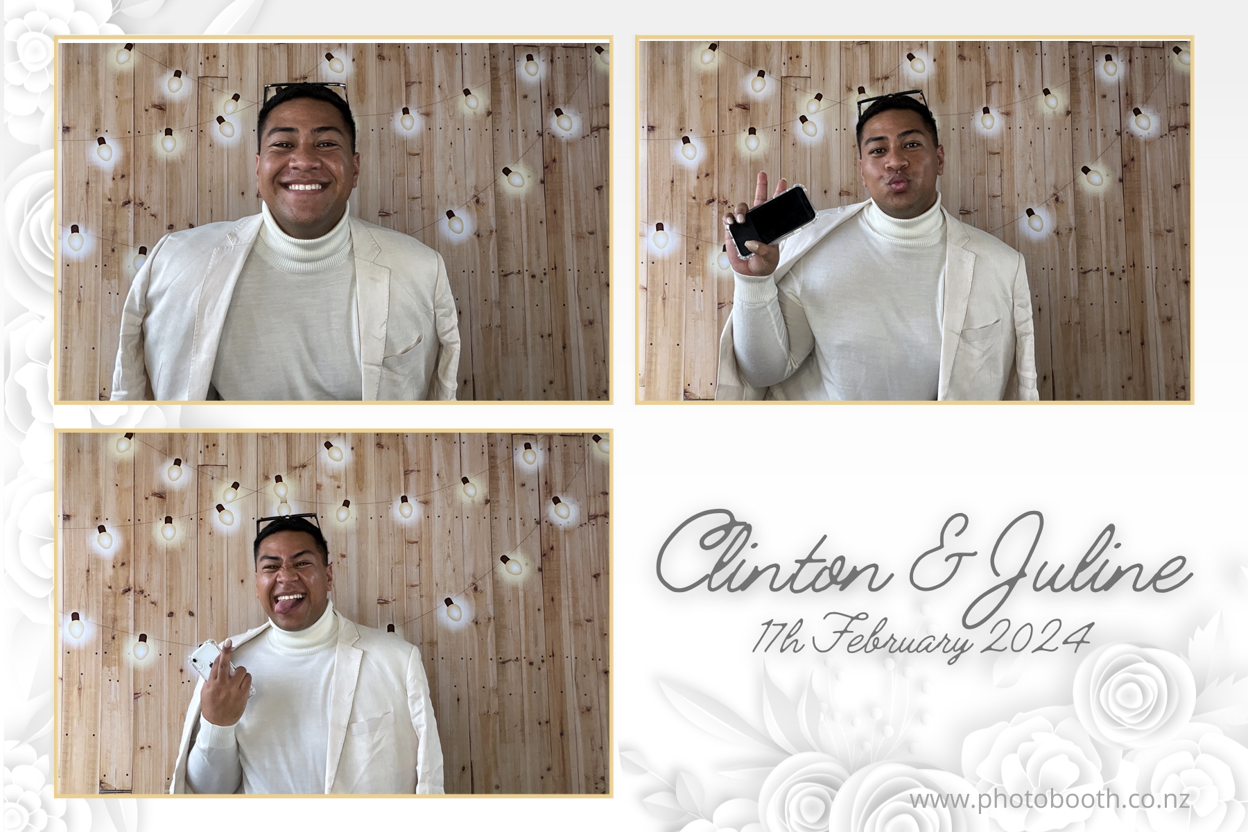 Clinton & Juline's Wedding | View more photos from the event at gallery.photobooth.co.nz/u/SelfieCentral/Clinton-Julines-Wedding