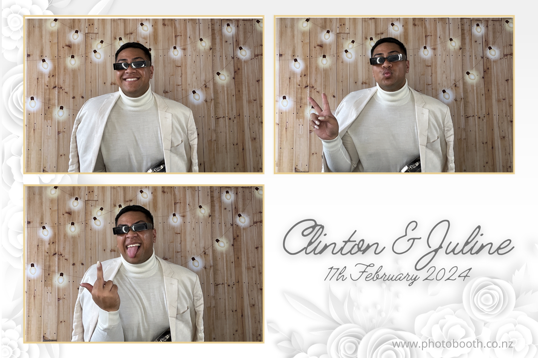 Clinton & Juline's Wedding | View more photos from the event at gallery.photobooth.co.nz/u/SelfieCentral/Clinton-Julines-Wedding