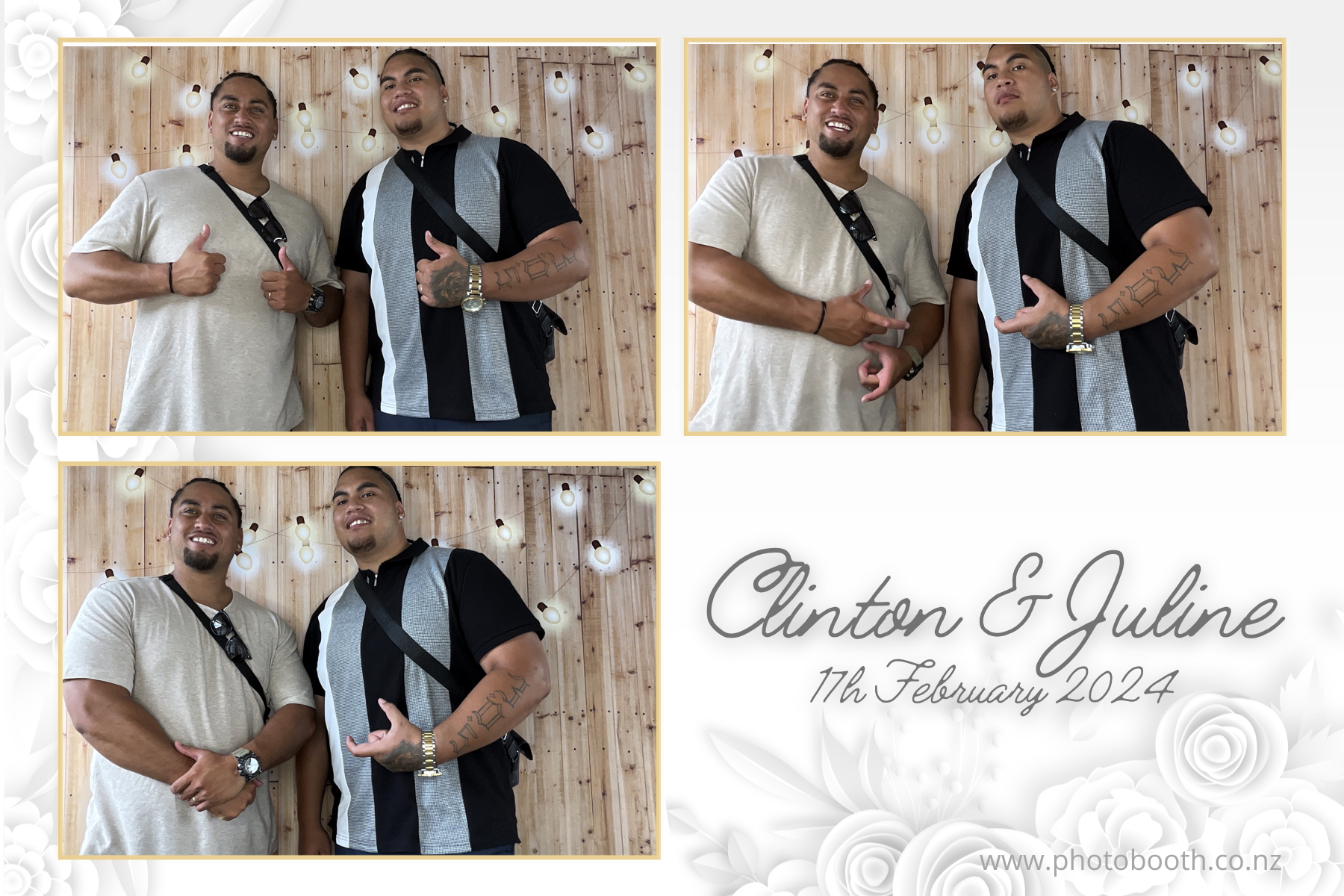 Clinton & Juline's Wedding | View more photos from the event at gallery.photobooth.co.nz/u/SelfieCentral/Clinton-Julines-Wedding
