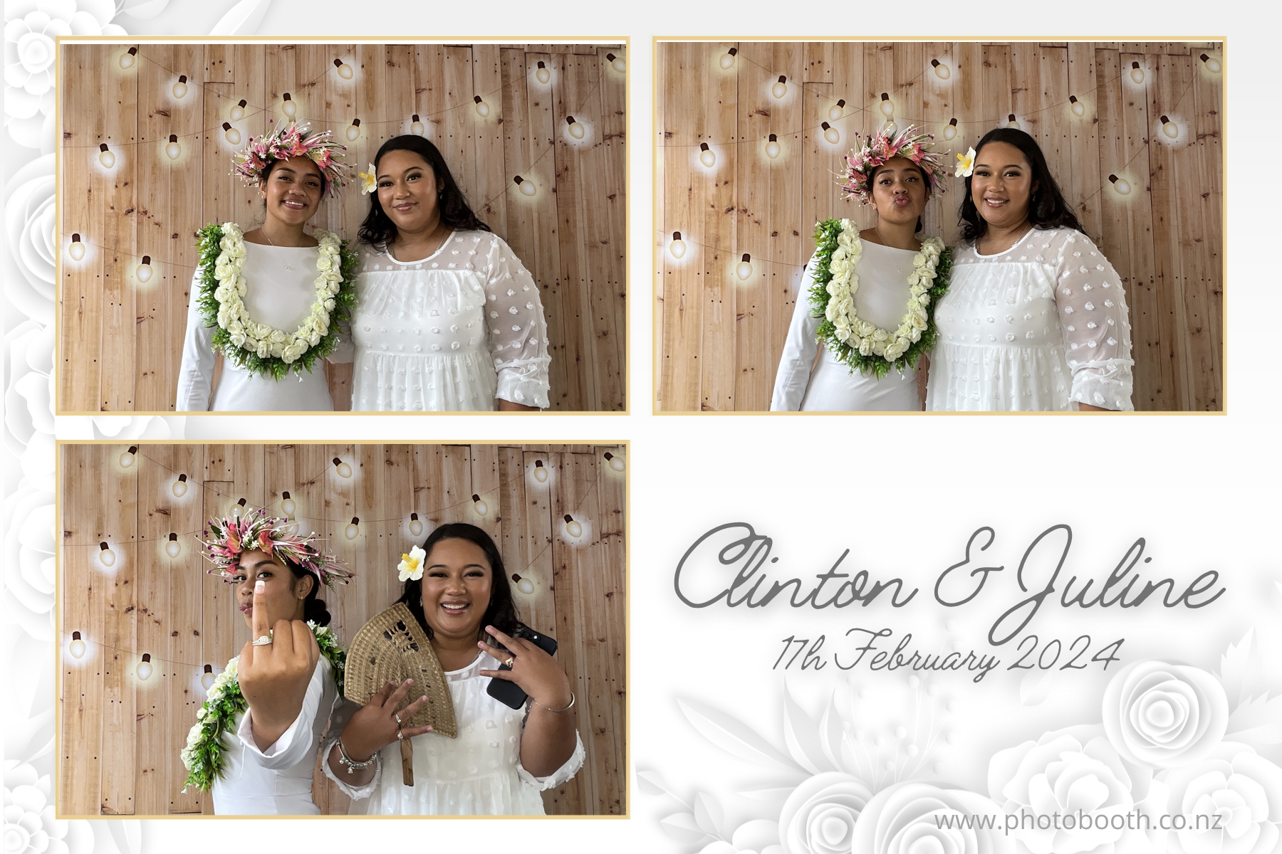 Clinton & Juline's Wedding | View more photos from the event at gallery.photobooth.co.nz/u/SelfieCentral/Clinton-Julines-Wedding