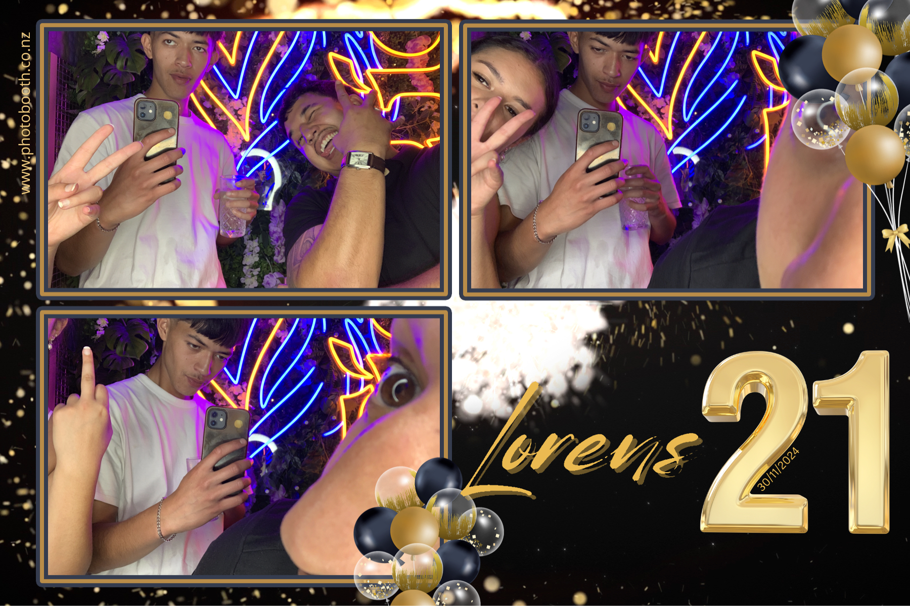 Lorens 21st | View more photos from the event at gallery.photobooth.co.nz/u/SelfieCentral/Lorens-21st