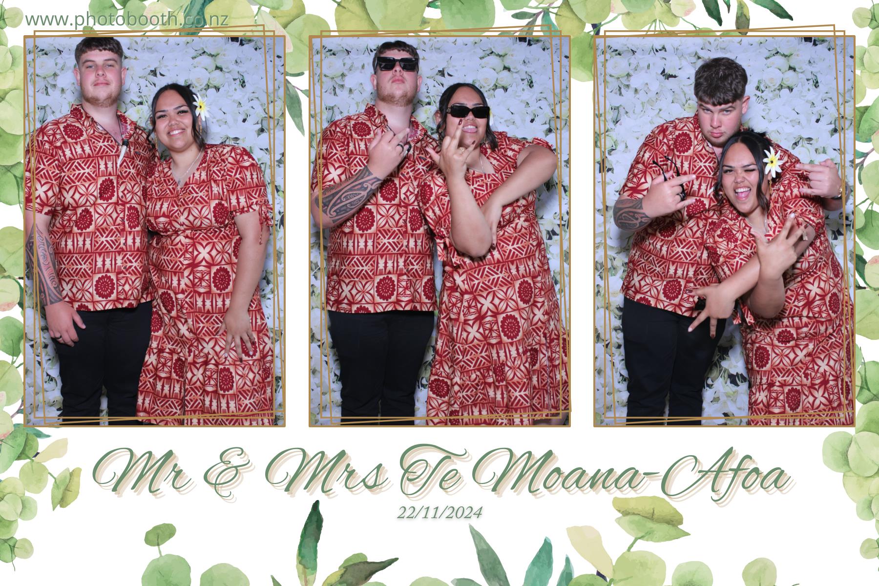 Mr & Mrs Te Moana-Afoa's Wedding | View more photos from the event at gallery.photobooth.co.nz/u/SelfieCentral/Mr-Mrs-Te-Moana-Afoas-Wedding