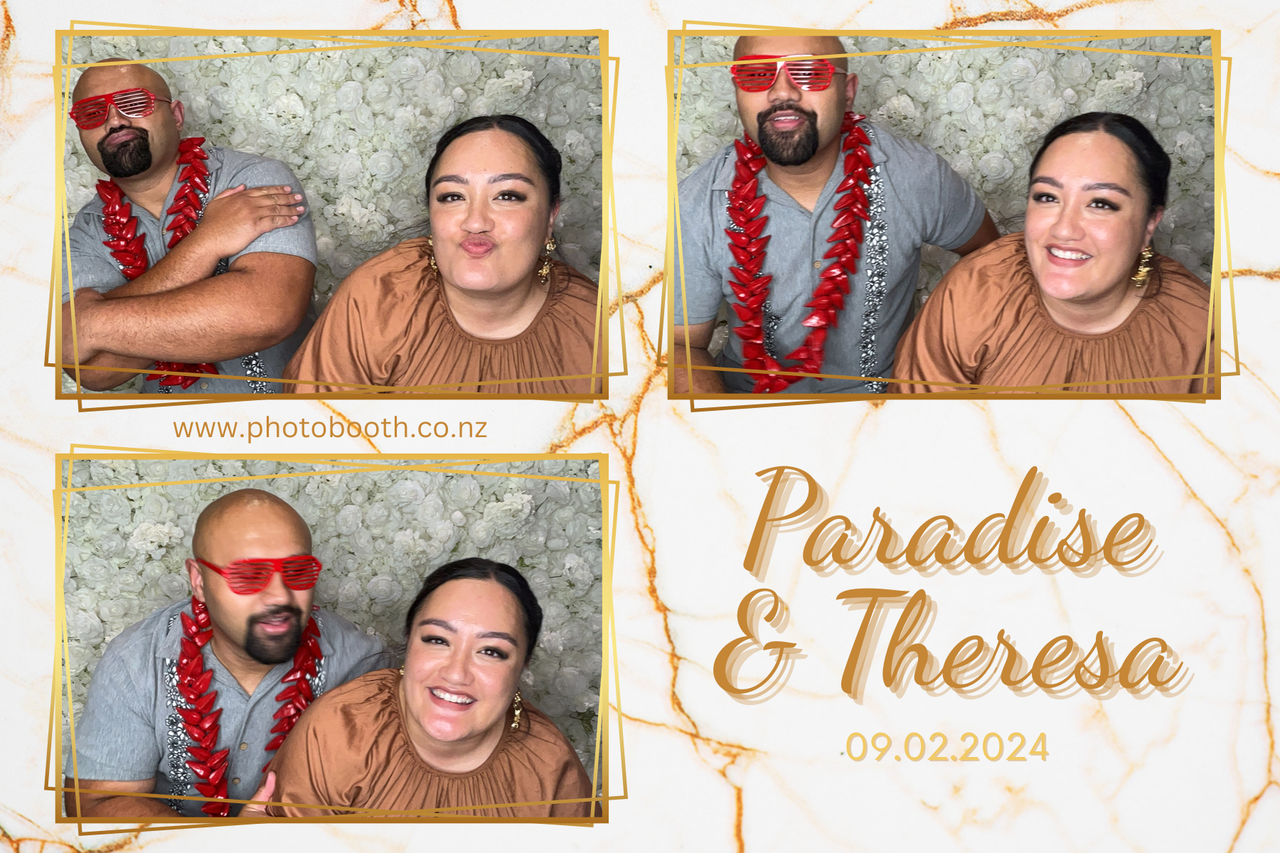 Paradise and Theresa's Wedding | View more photos from the event at gallery.photobooth.co.nz/u/SelfieCentral/Paradise-and-Theresas-Wedding